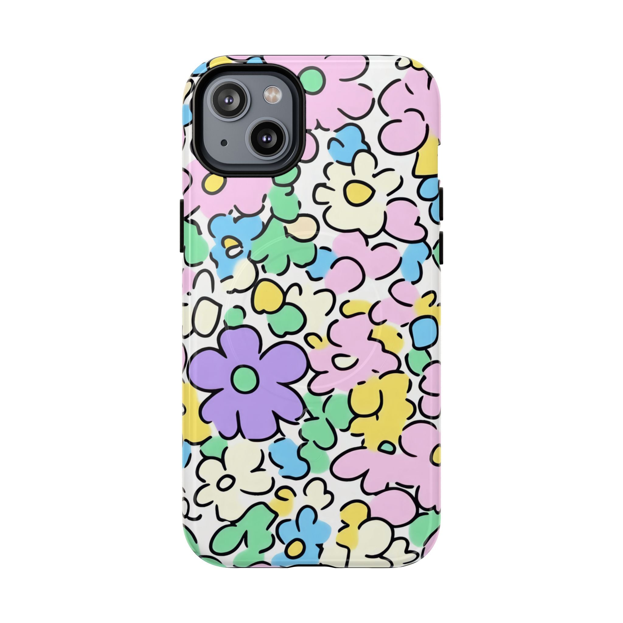 Colorful Floral MagSafe Phone Case, Artsulli - Art is Long, Life is Short, Phone Case, Size, iPhone 14 Plus, Surface, Glossy, , , 26782817426426563249