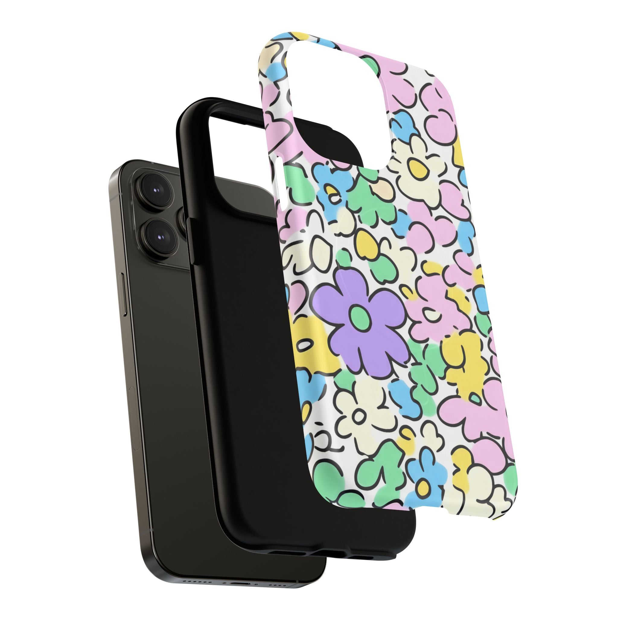 Colorful Floral MagSafe Phone Case, Artsulli - Art is Long, Life is Short, Phone Case, , , , , , ,