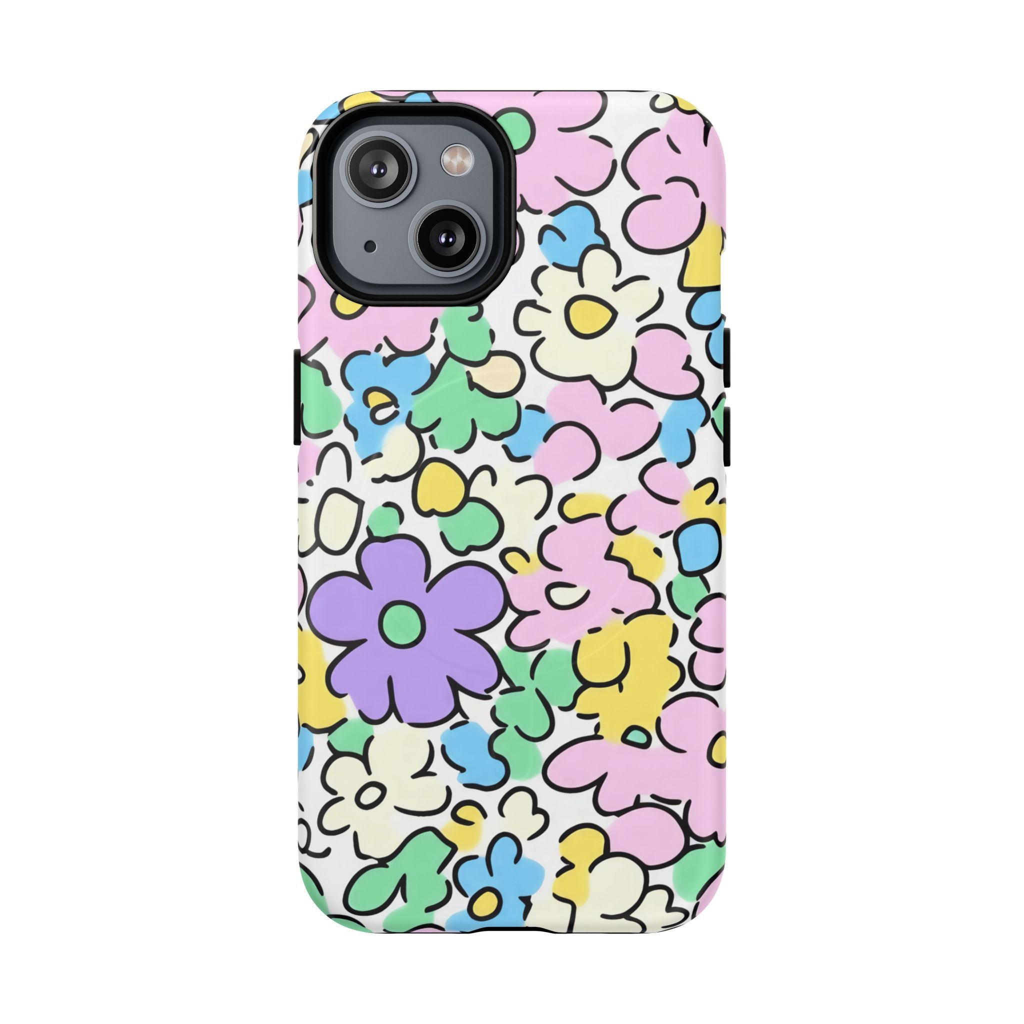 Colorful Floral MagSafe Phone Case, Artsulli - Art is Long, Life is Short, Phone Case, Size, iPhone 14, Surface, Matte, , , 32761395786521495751