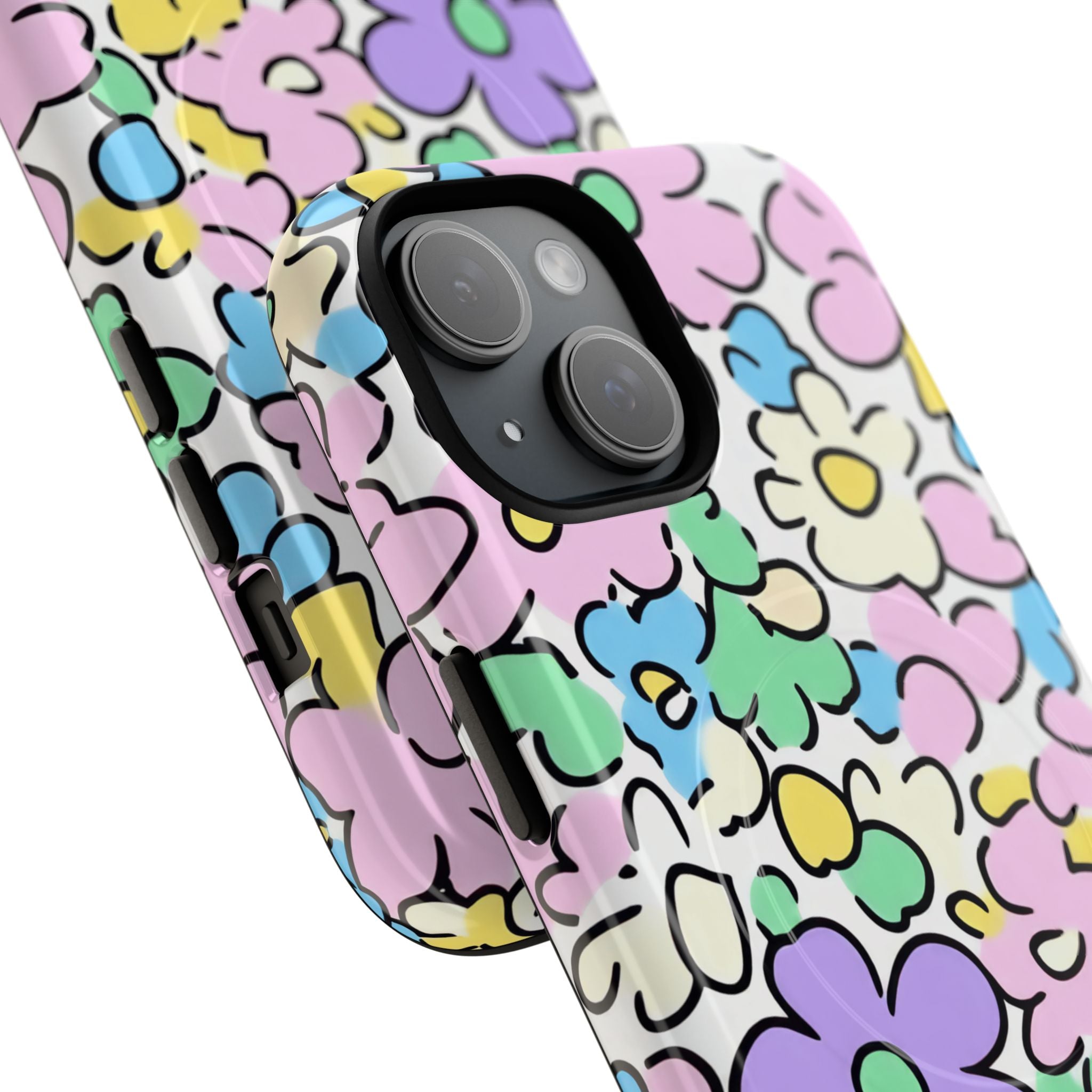 Colorful Floral MagSafe Phone Case, Artsulli - Art is Long, Life is Short, Phone Case, , , , , , ,