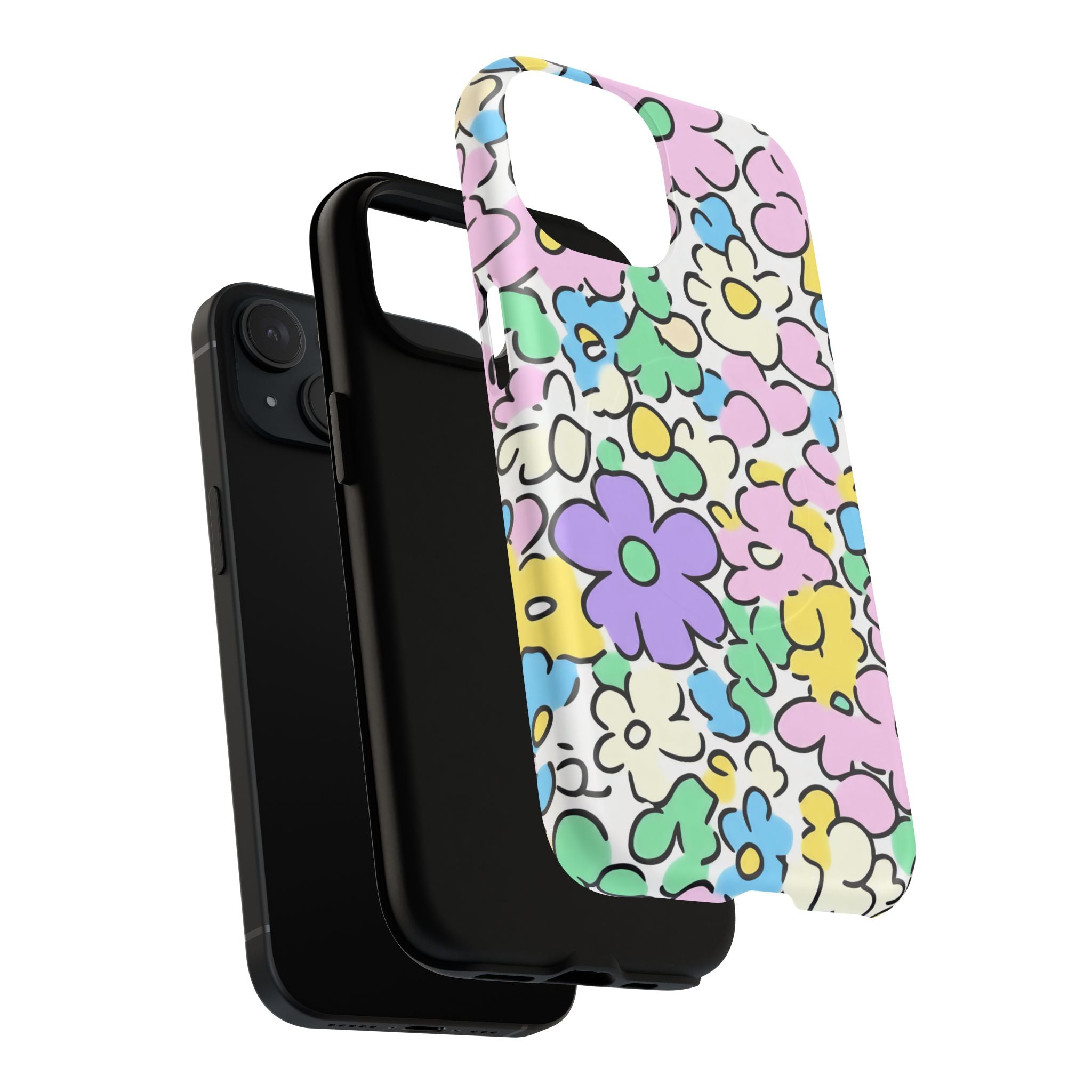 Colorful Floral MagSafe Phone Case, Artsulli - Art is Long, Life is Short, Phone Case, , , , , , ,
