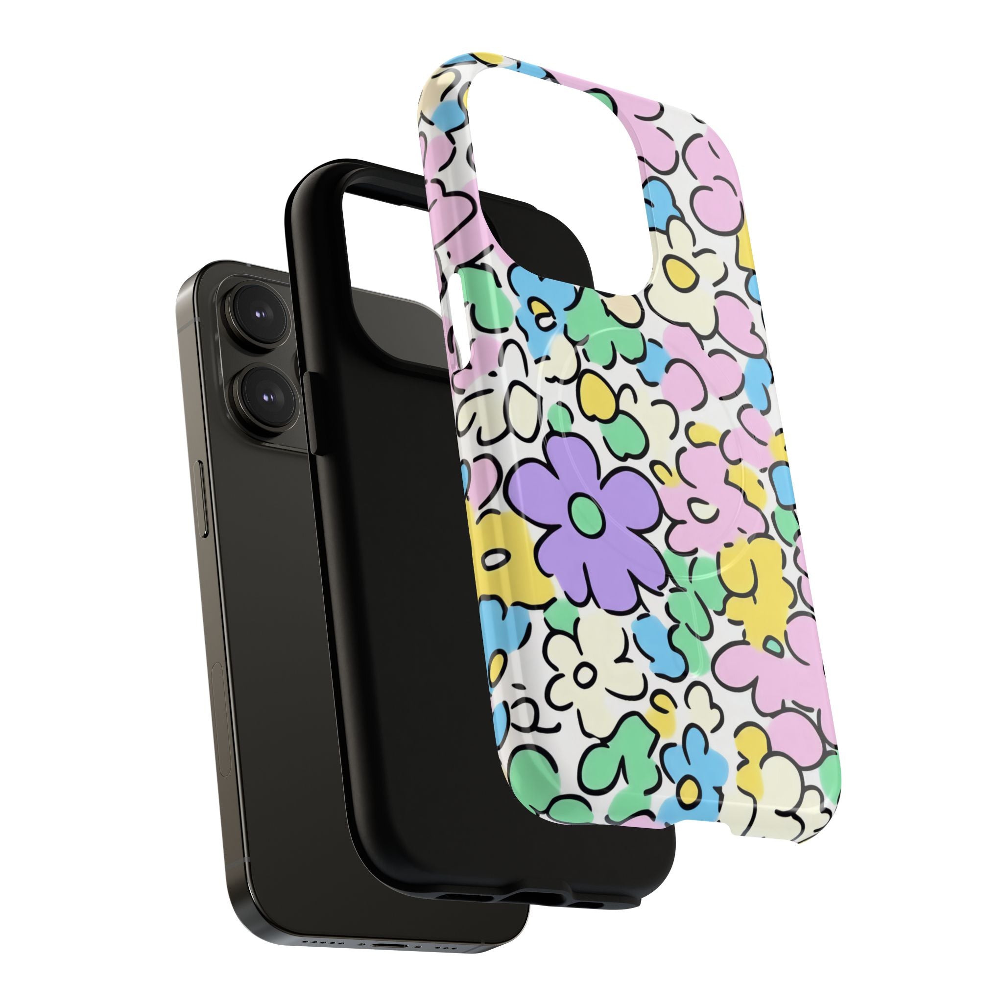Colorful Floral MagSafe Phone Case, Artsulli - Art is Long, Life is Short, Phone Case, , , , , , ,