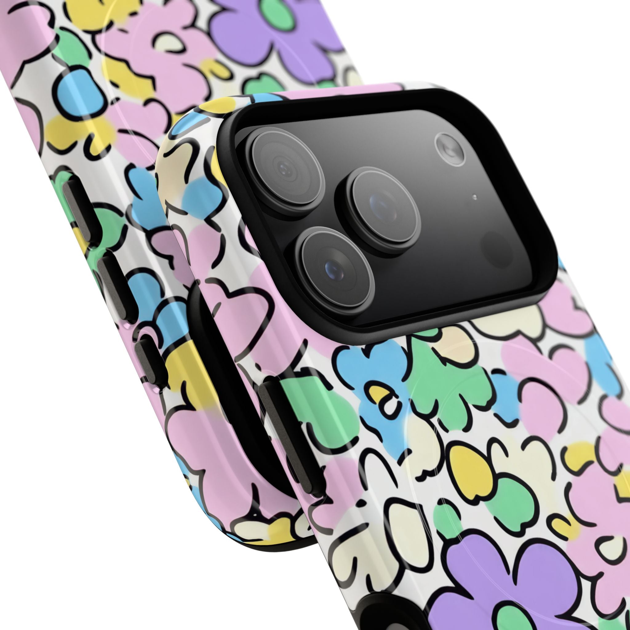 Colorful Floral MagSafe Phone Case, Artsulli - Art is Long, Life is Short, Phone Case, , , , , , ,