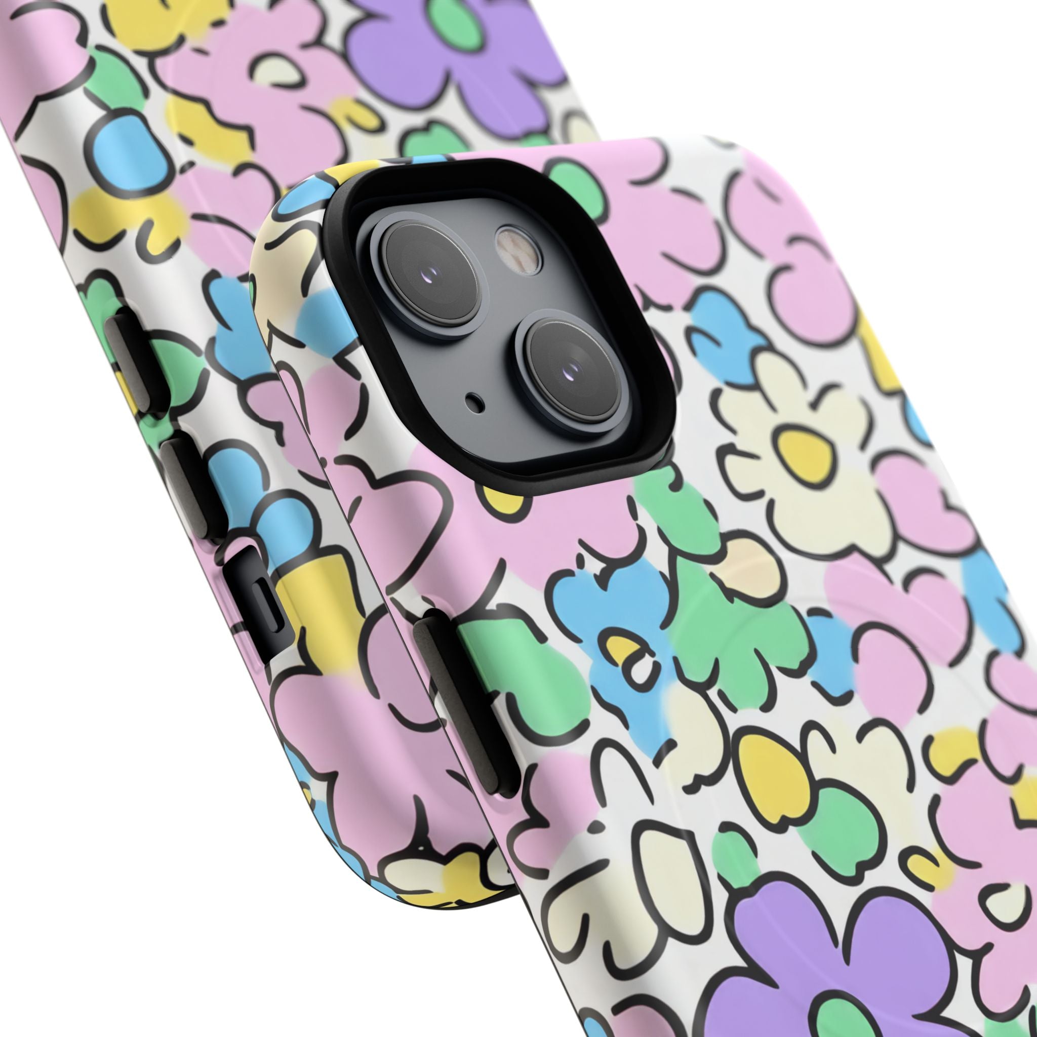 Colorful Floral MagSafe Phone Case, Artsulli - Art is Long, Life is Short, Phone Case, , , , , , ,