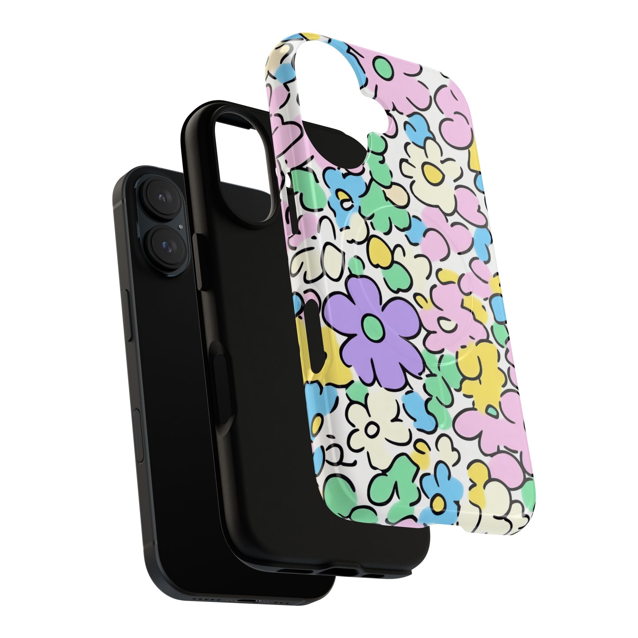 Colorful Floral MagSafe Phone Case, Artsulli - Art is Long, Life is Short, Phone Case, , , , , , ,