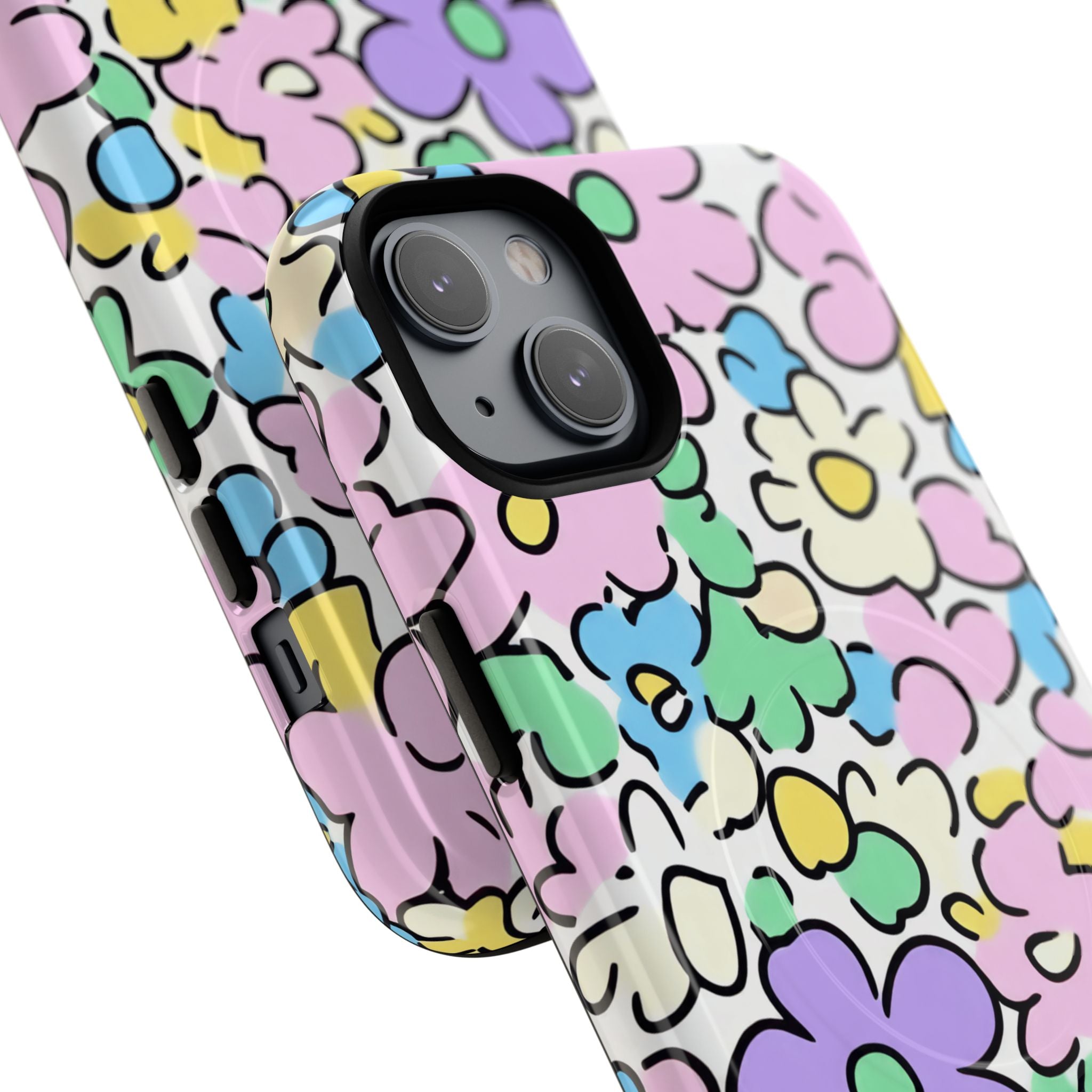 Colorful Floral MagSafe Phone Case, Artsulli - Art is Long, Life is Short, Phone Case, , , , , , ,