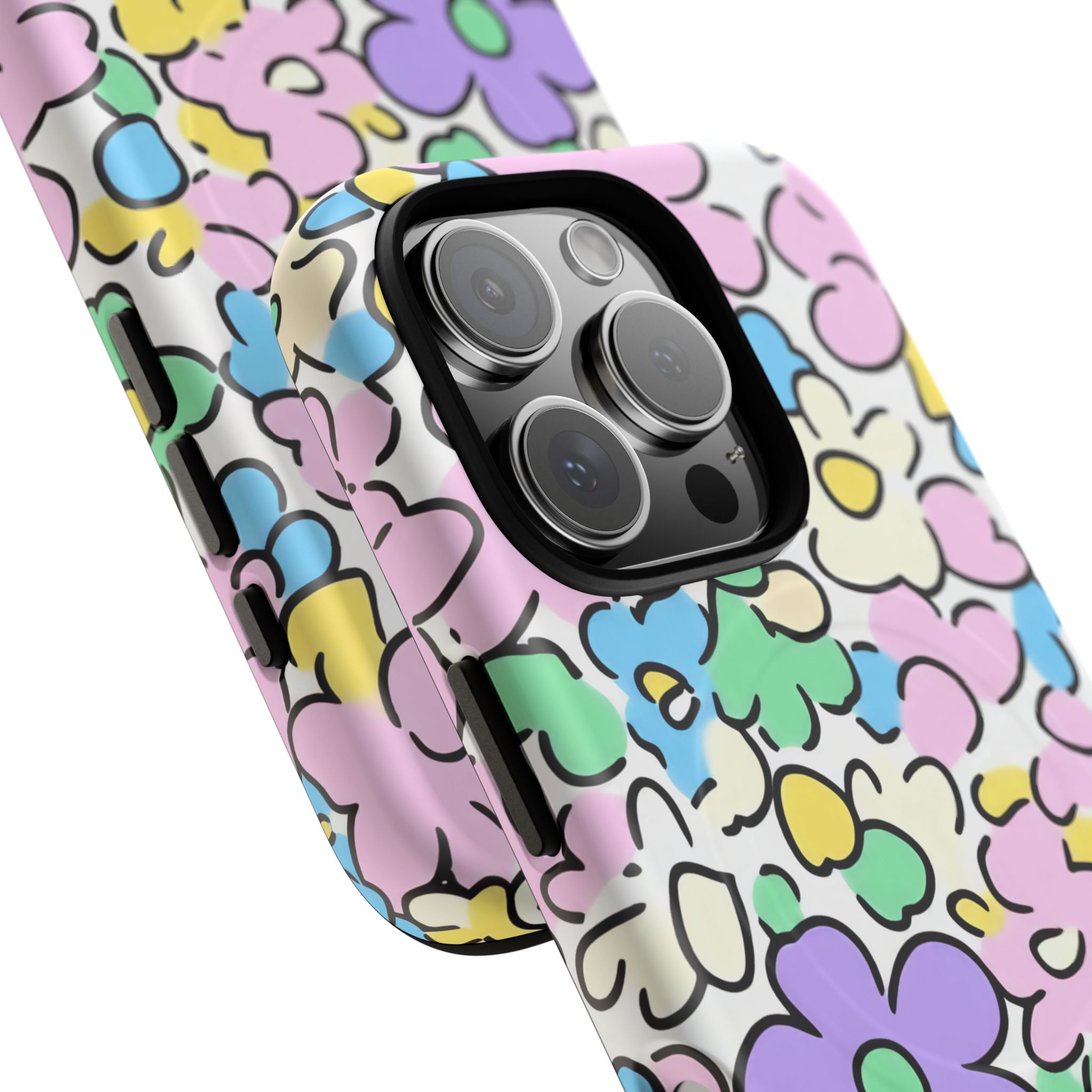 Colorful Floral MagSafe Phone Case, Artsulli - Art is Long, Life is Short, Phone Case, , , , , , ,