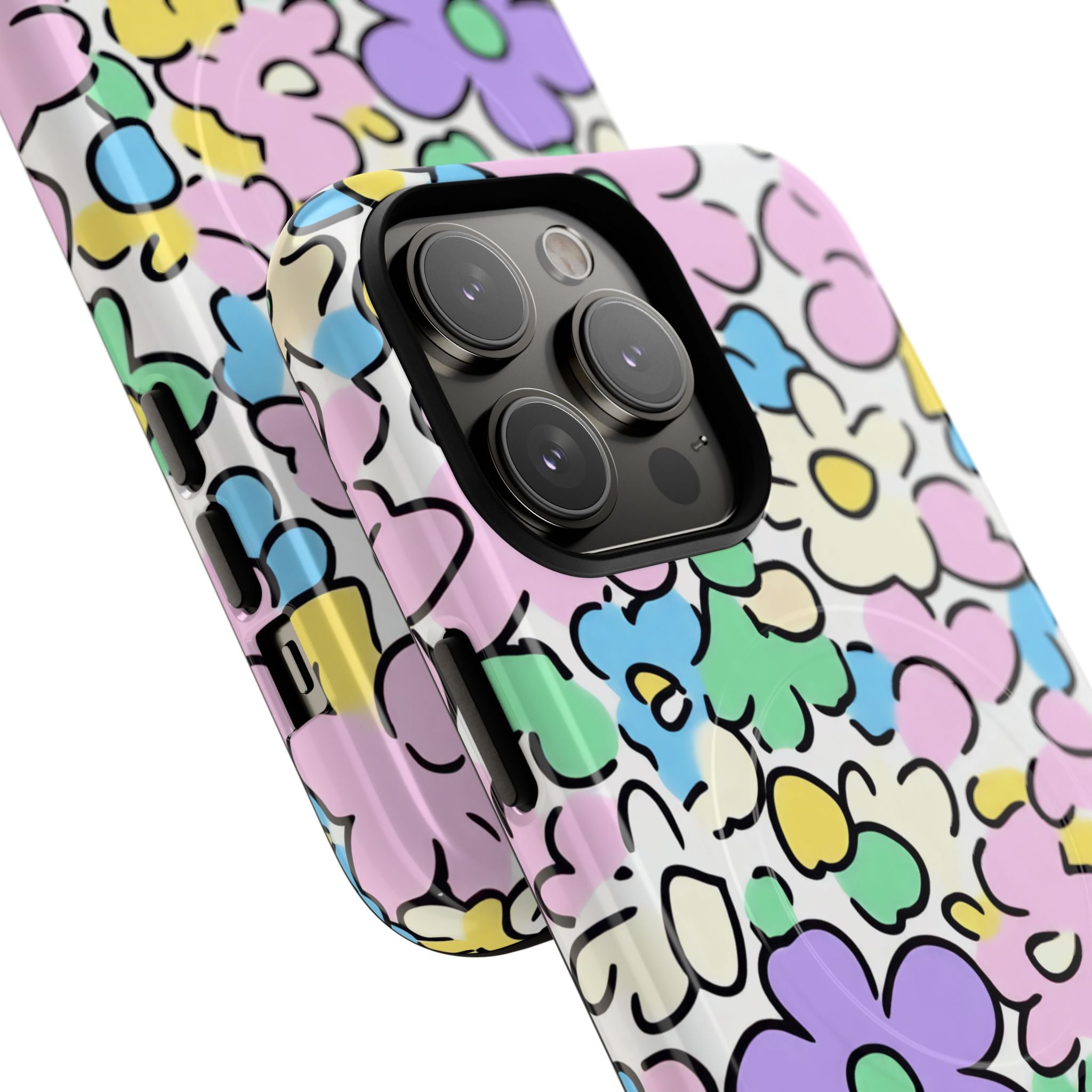 Colorful Floral MagSafe Phone Case, Artsulli - Art is Long, Life is Short, Phone Case, , , , , , ,