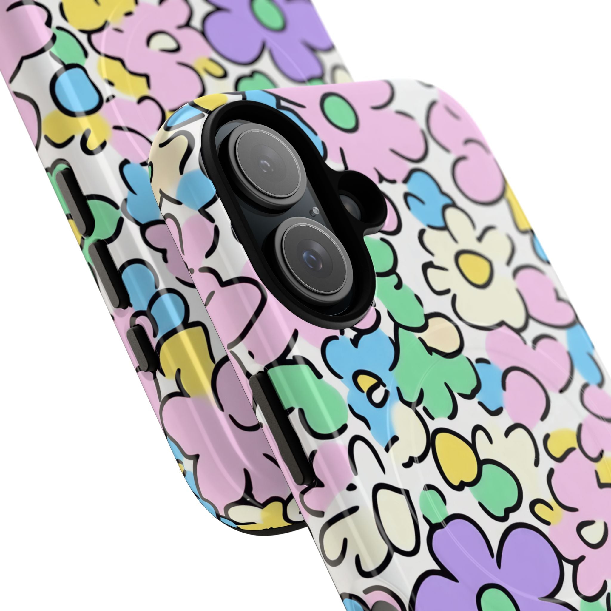 Colorful Floral MagSafe Phone Case, Artsulli - Art is Long, Life is Short, Phone Case, , , , , , ,