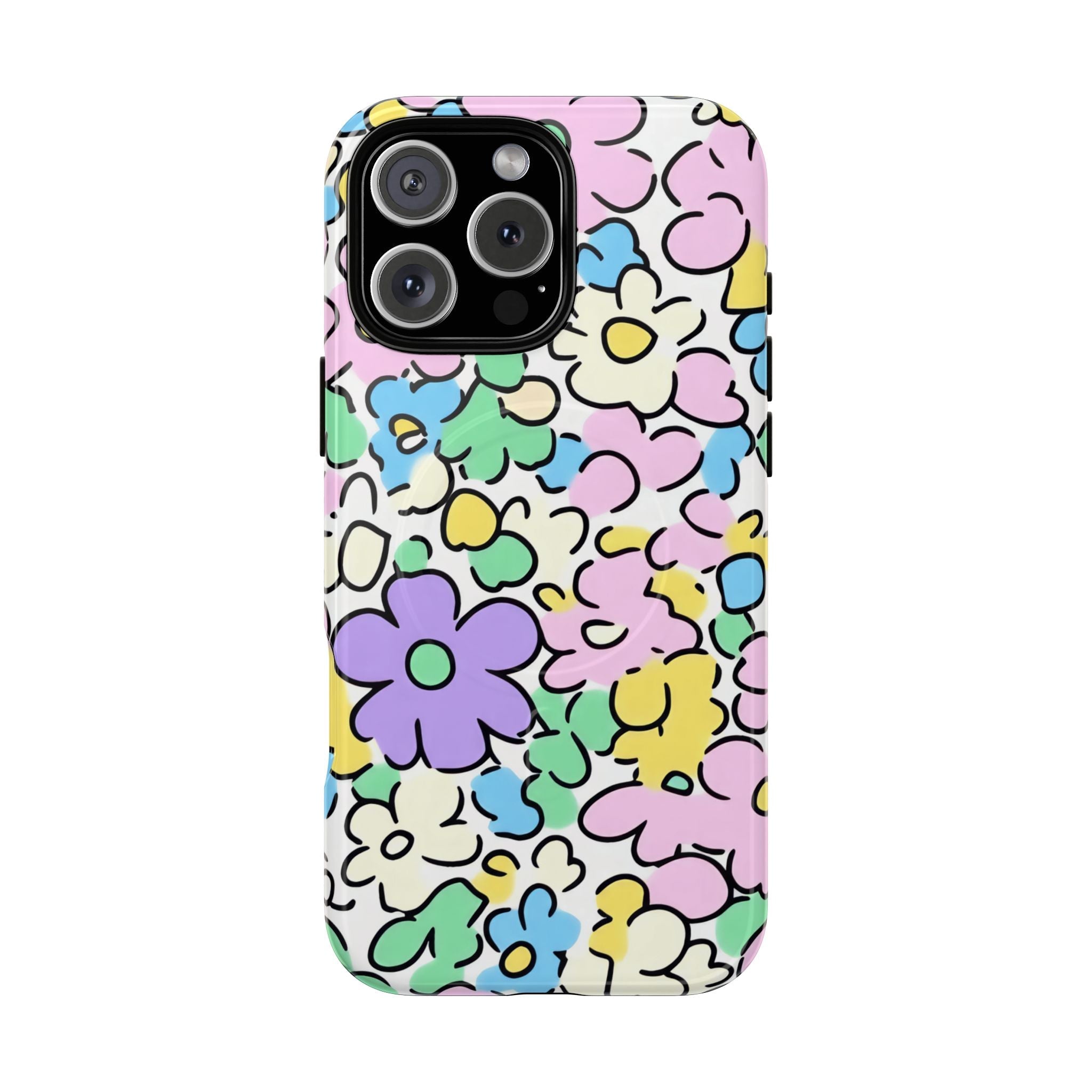 Colorful Floral MagSafe Phone Case, Artsulli - Art is Long, Life is Short, Phone Case, Size, iPhone 16 Pro Max, Surface, Glossy, , , 31120706748679837973