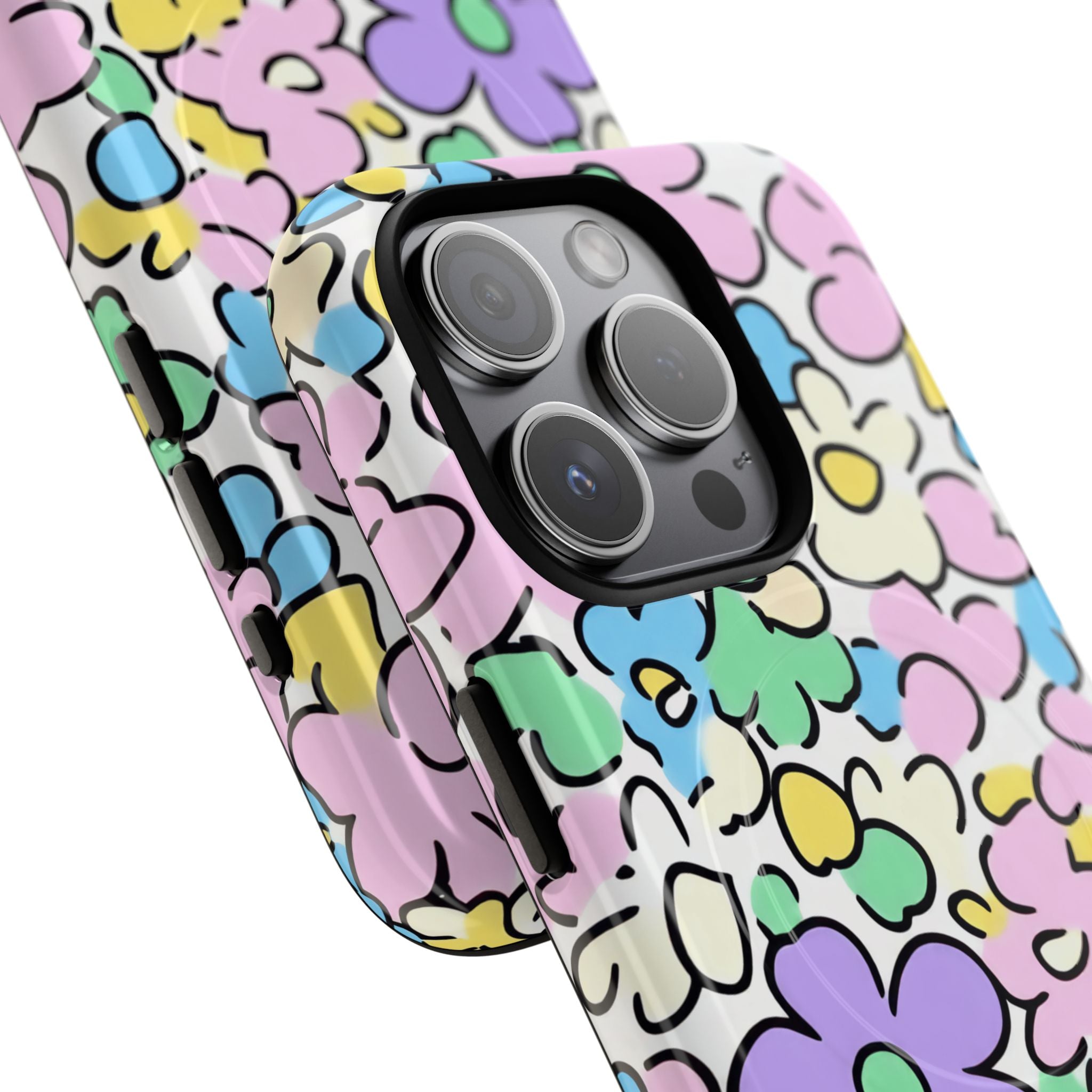 Colorful Floral MagSafe Phone Case, Artsulli - Art is Long, Life is Short, Phone Case, , , , , , ,