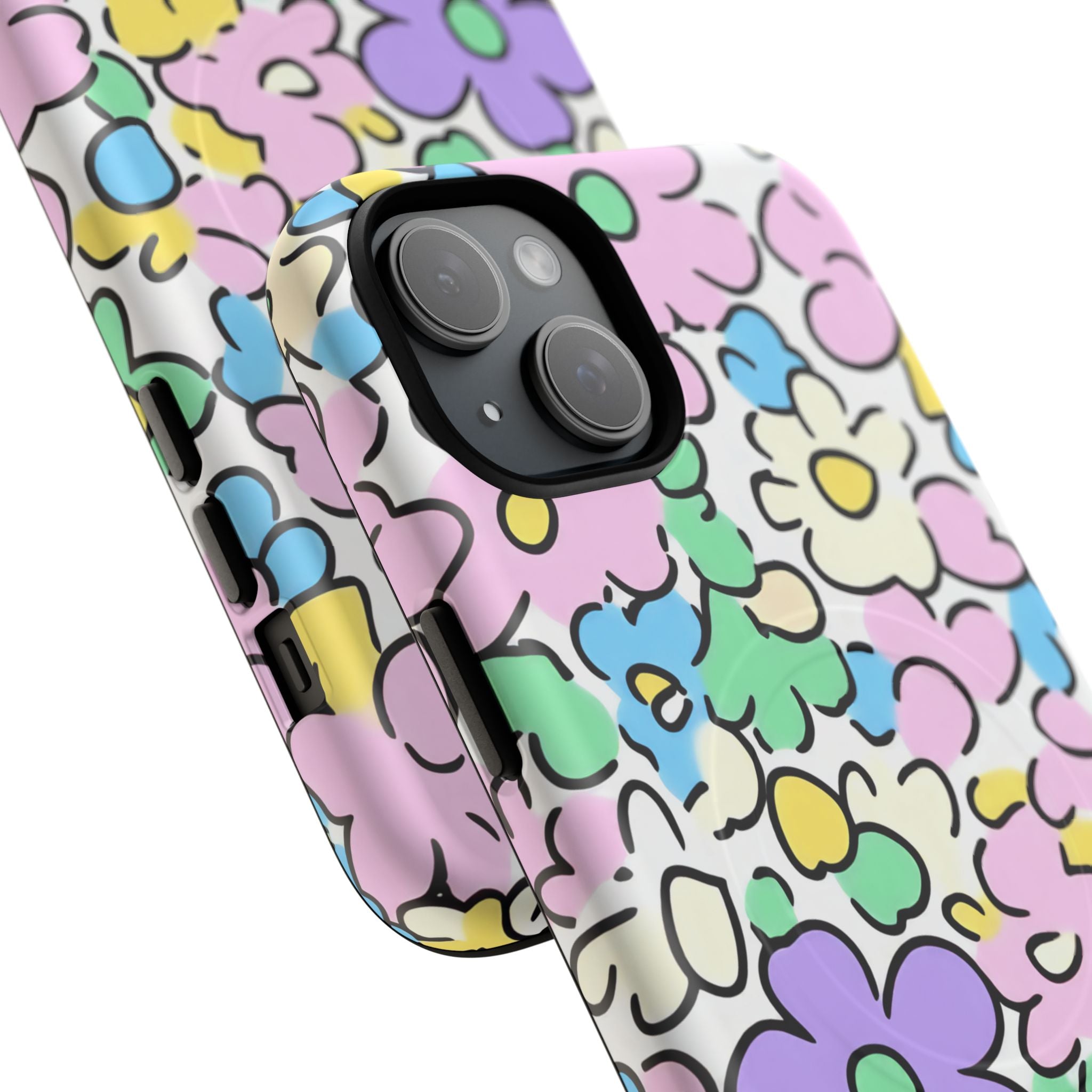 Colorful Floral MagSafe Phone Case, Artsulli - Art is Long, Life is Short, Phone Case, , , , , , ,