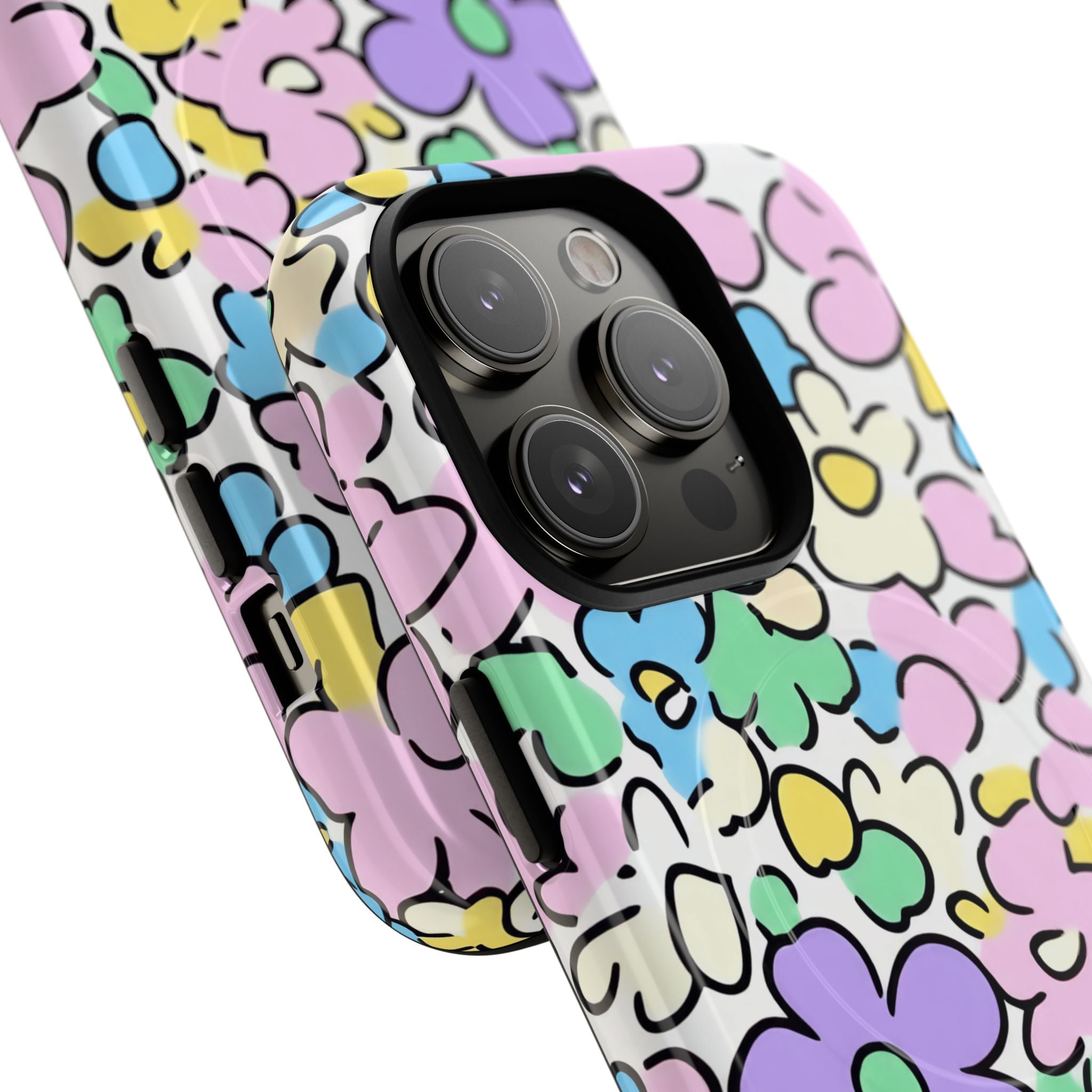 Colorful Floral MagSafe Phone Case, Artsulli - Art is Long, Life is Short, Phone Case, , , , , , ,