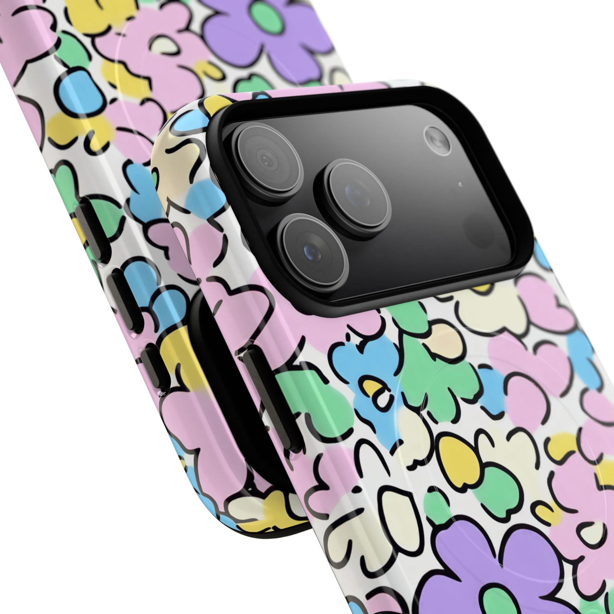 Colorful Floral MagSafe Phone Case, Artsulli - Art is Long, Life is Short, Phone Case, , , , , , ,