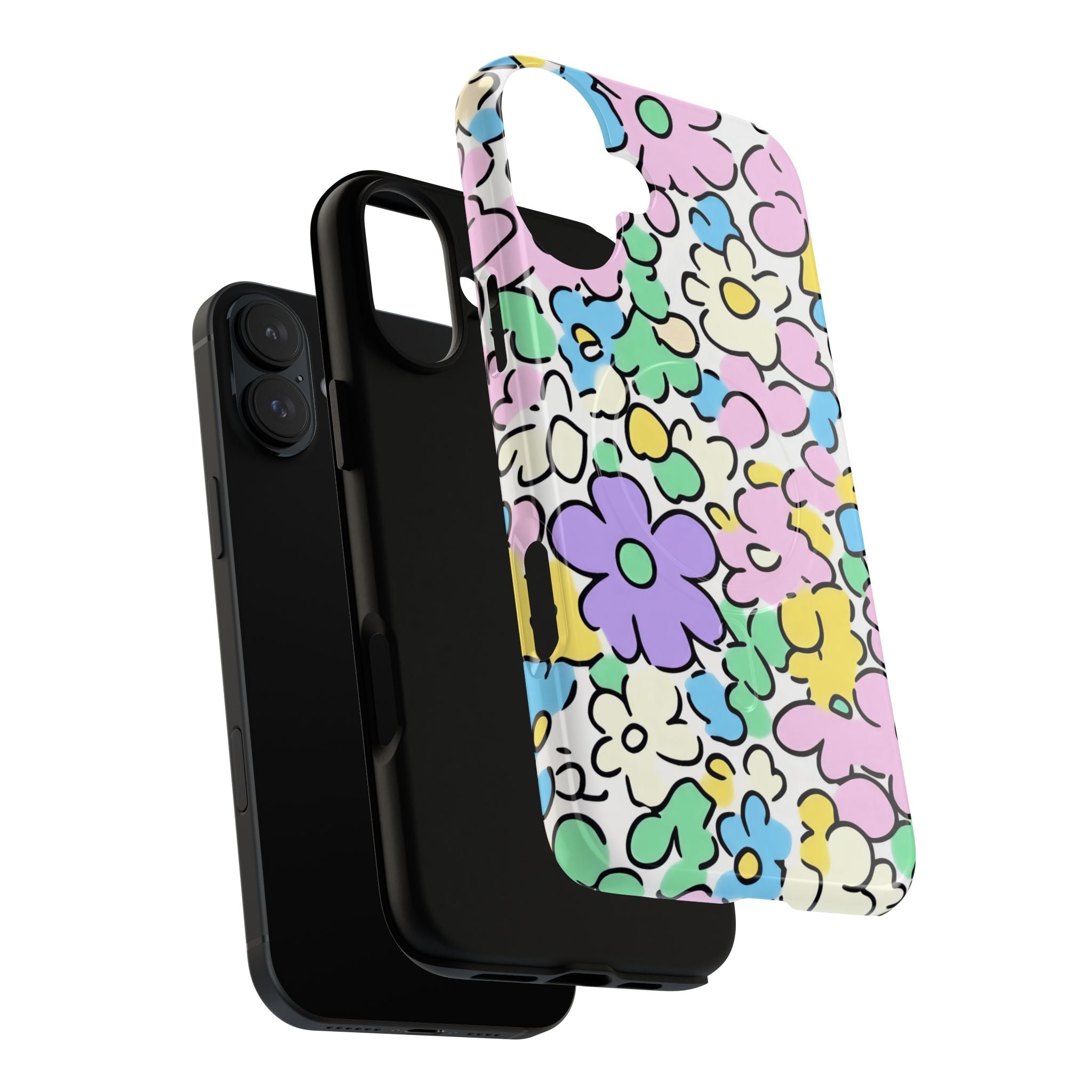 Colorful Floral MagSafe Phone Case, Artsulli - Art is Long, Life is Short, Phone Case, , , , , , ,
