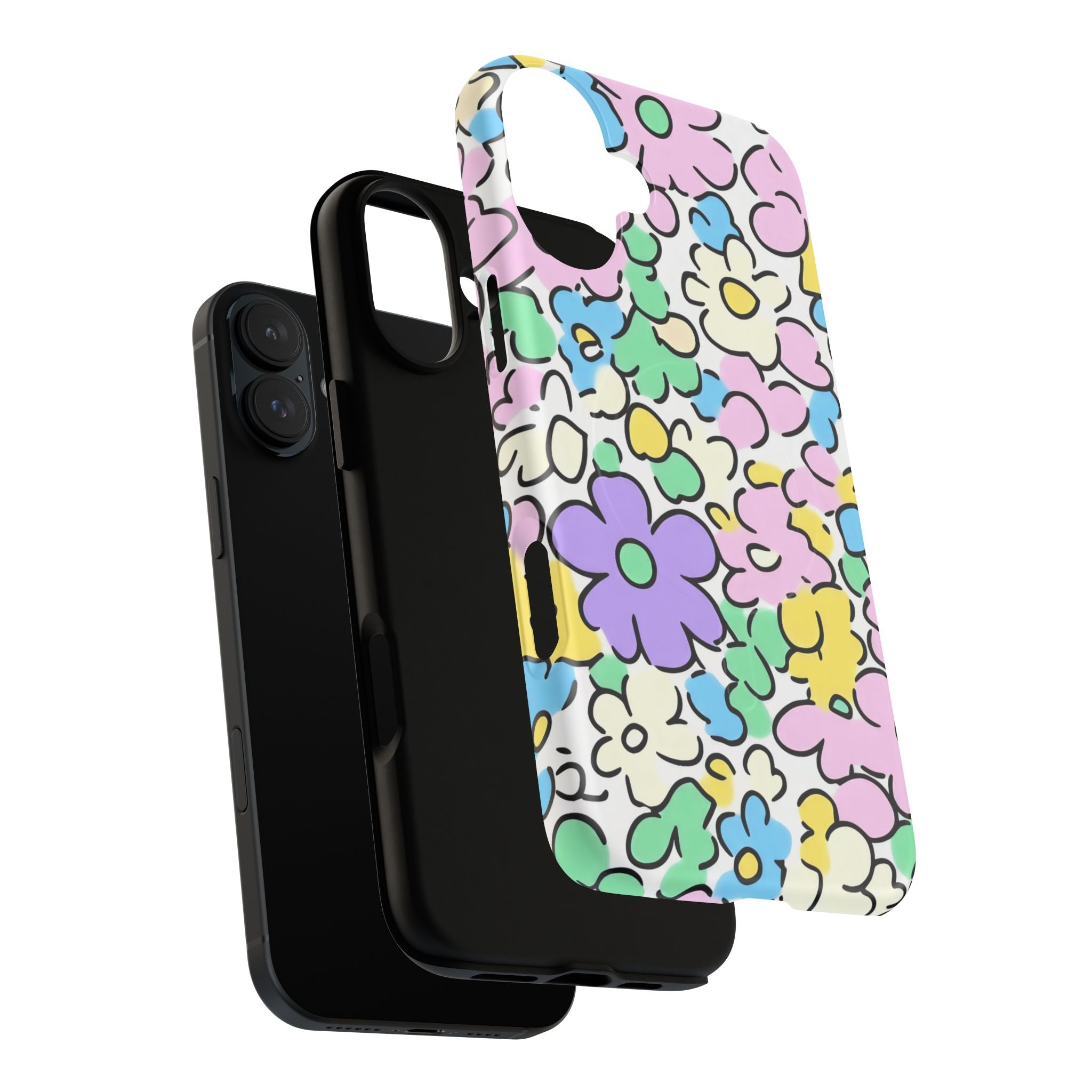 Colorful Floral MagSafe Phone Case, Artsulli - Art is Long, Life is Short, Phone Case, , , , , , ,