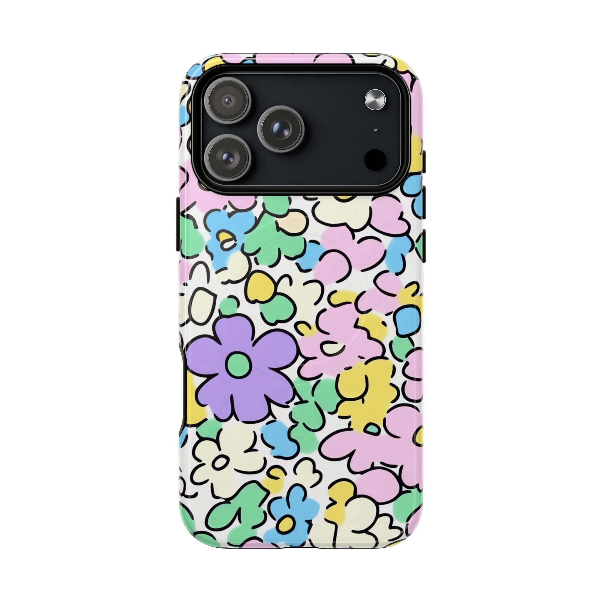 Colorful Floral MagSafe Phone Case, Artsulli - Art is Long, Life is Short, Phone Case, Size, iPhone 17 Pro Max, Surface, Glossy, , , 29392448548527018280