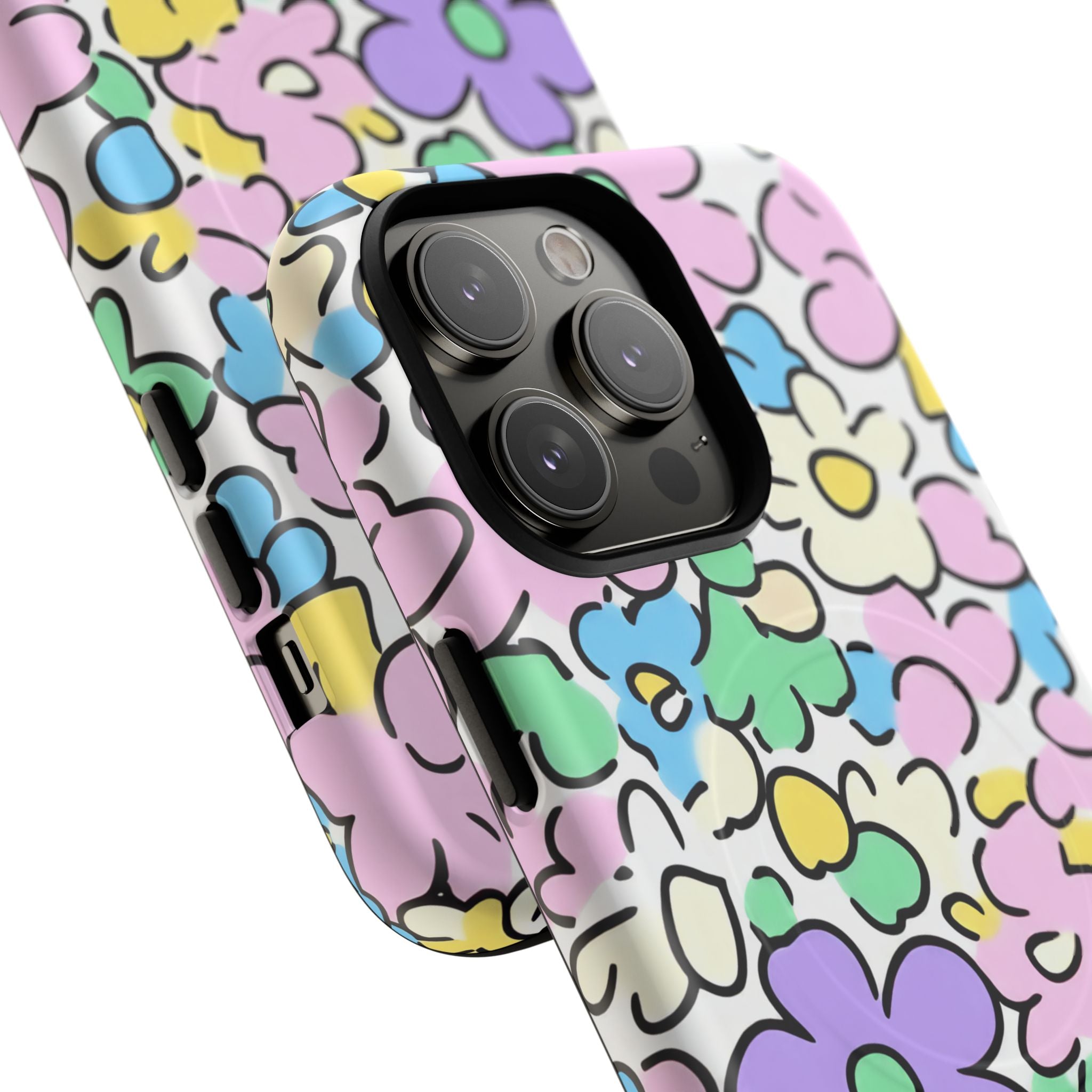 Colorful Floral MagSafe Phone Case, Artsulli - Art is Long, Life is Short, Phone Case, , , , , , ,