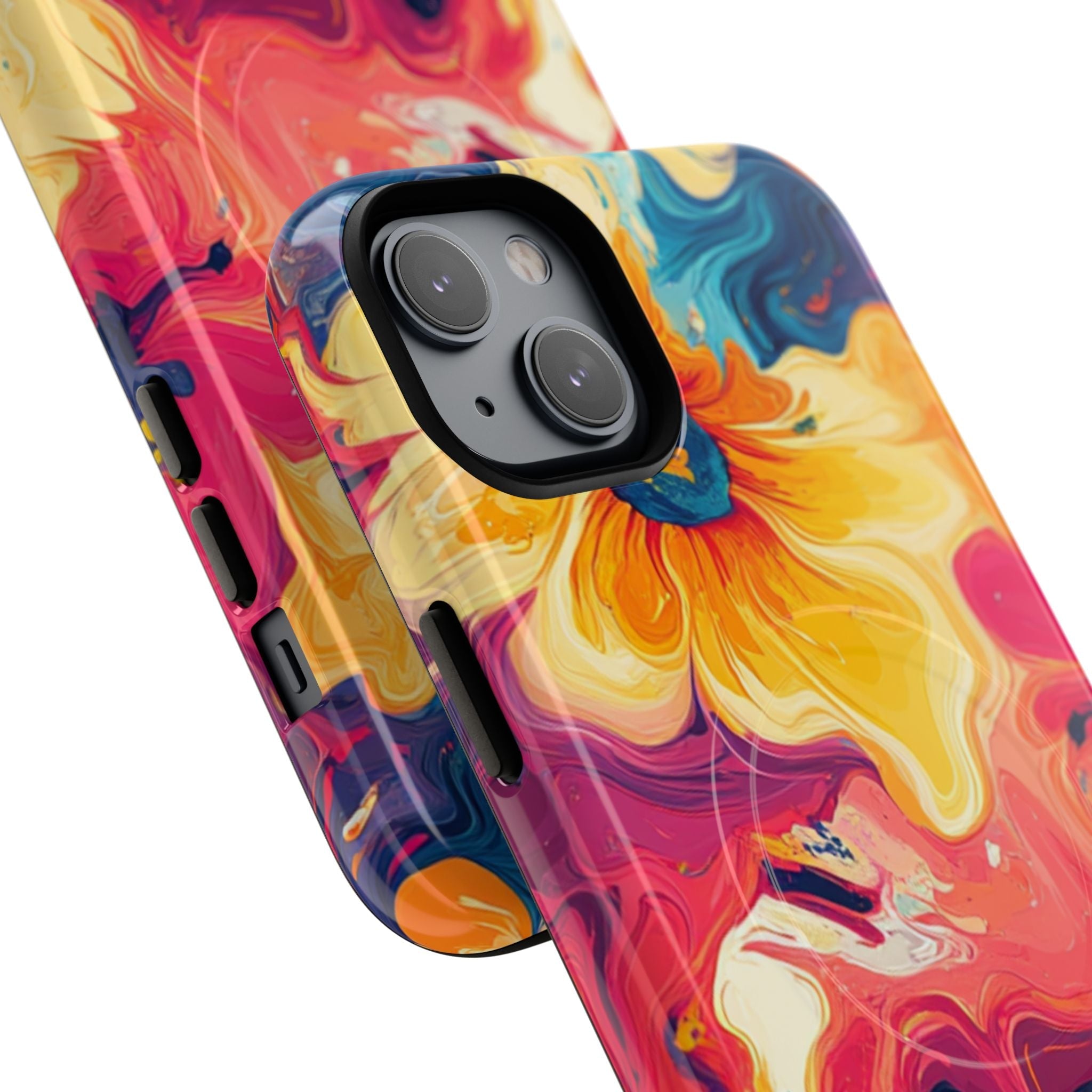 Colorful Floral Swirl MagSafe Phone Case, Artsulli - Art is Long, Life is Short, Phone Case, , , , , , ,