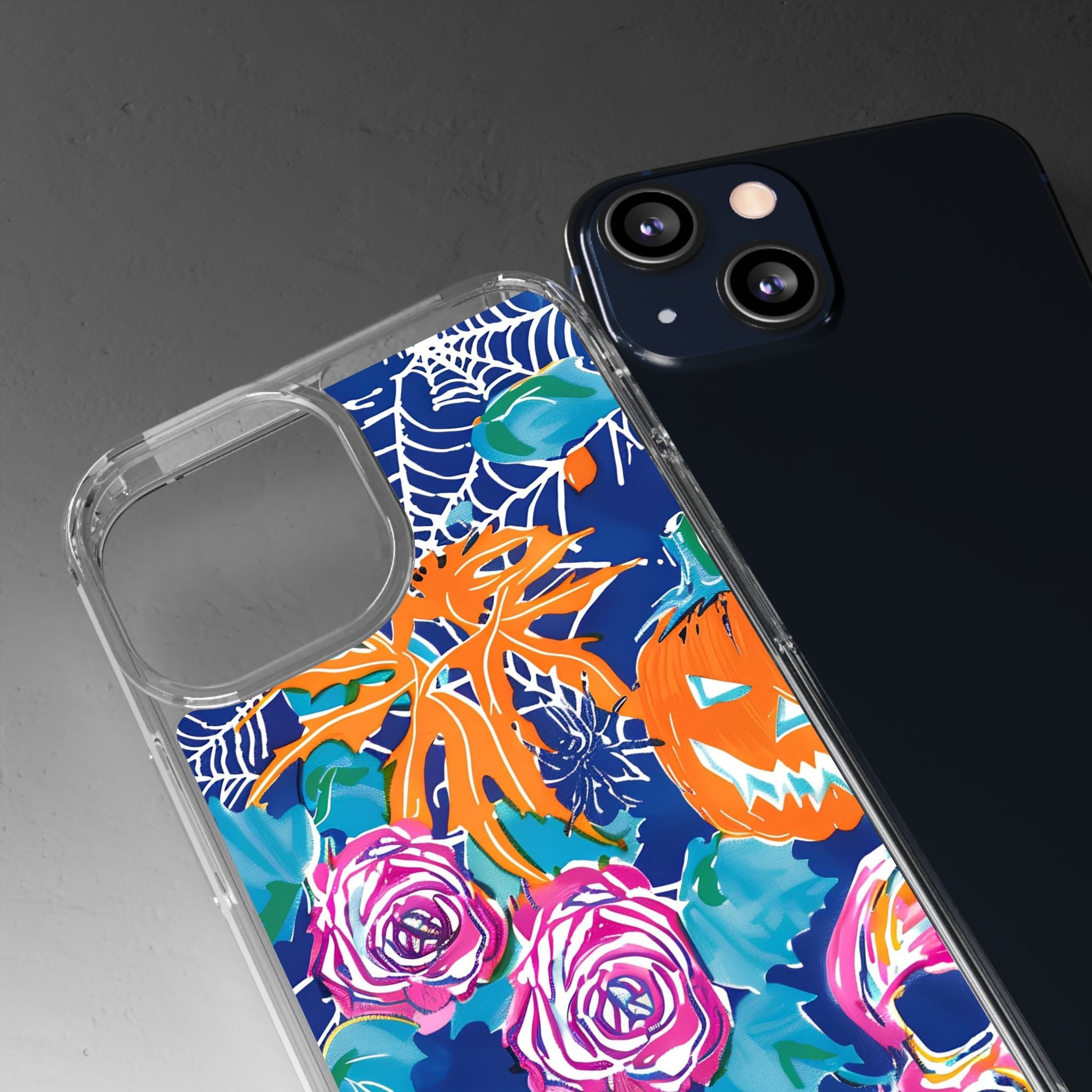 Colorful Halloween Clear Case, Artsulli - Art is Long, Life is Short, Phone Case, , , , , , ,