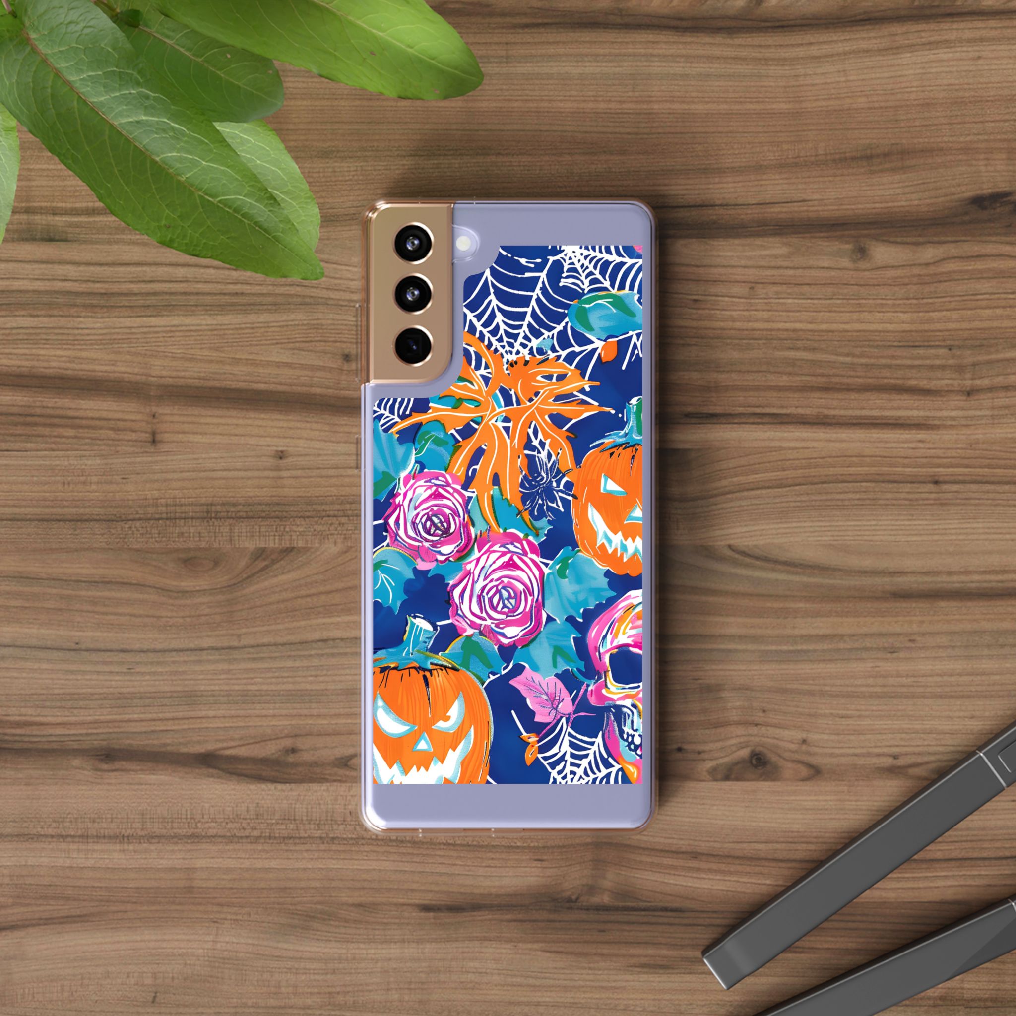 Colorful Halloween Clear Case, Artsulli - Art is Long, Life is Short, Phone Case, , , , , , ,
