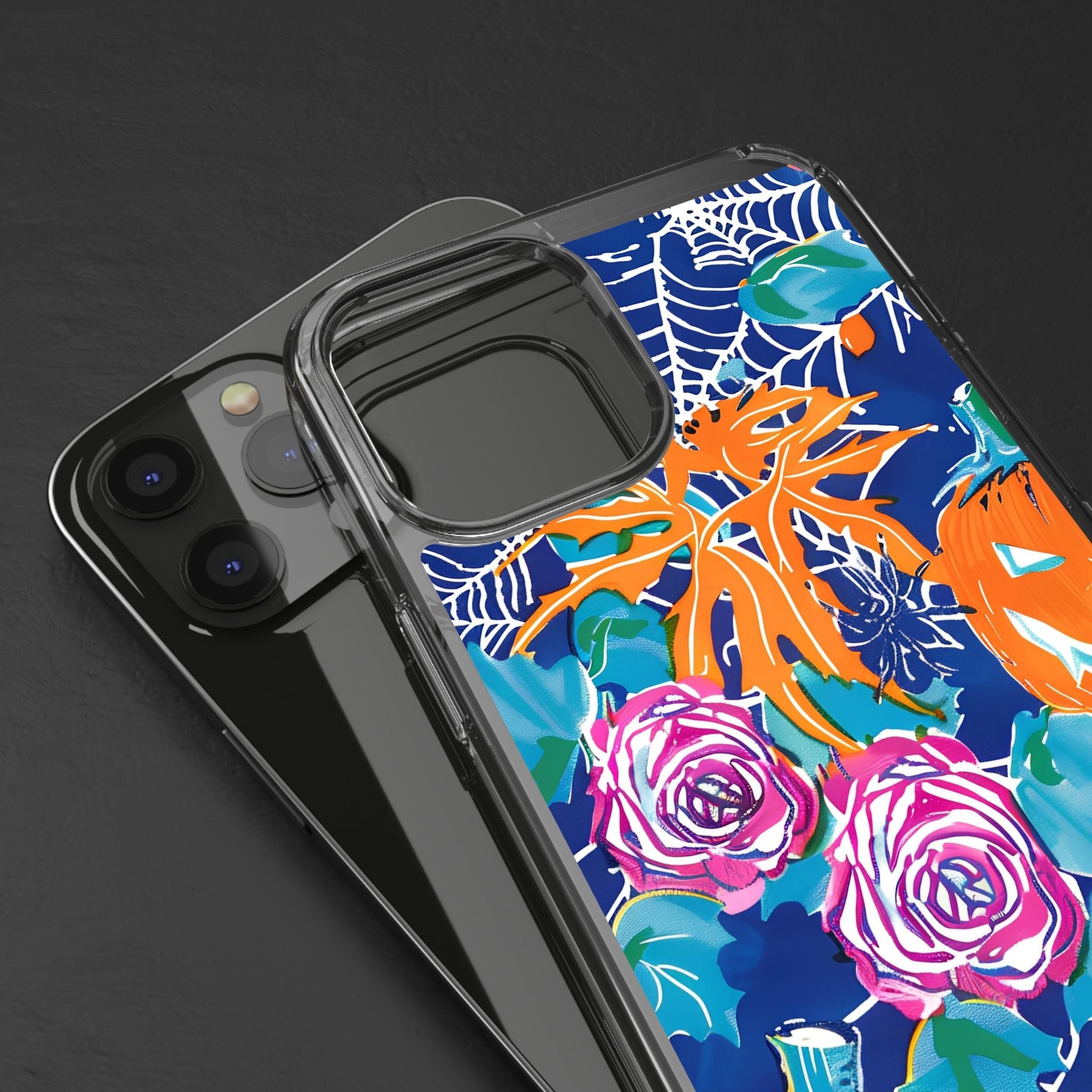 Colorful Halloween Clear Case, Artsulli - Art is Long, Life is Short, Phone Case, , , , , , ,