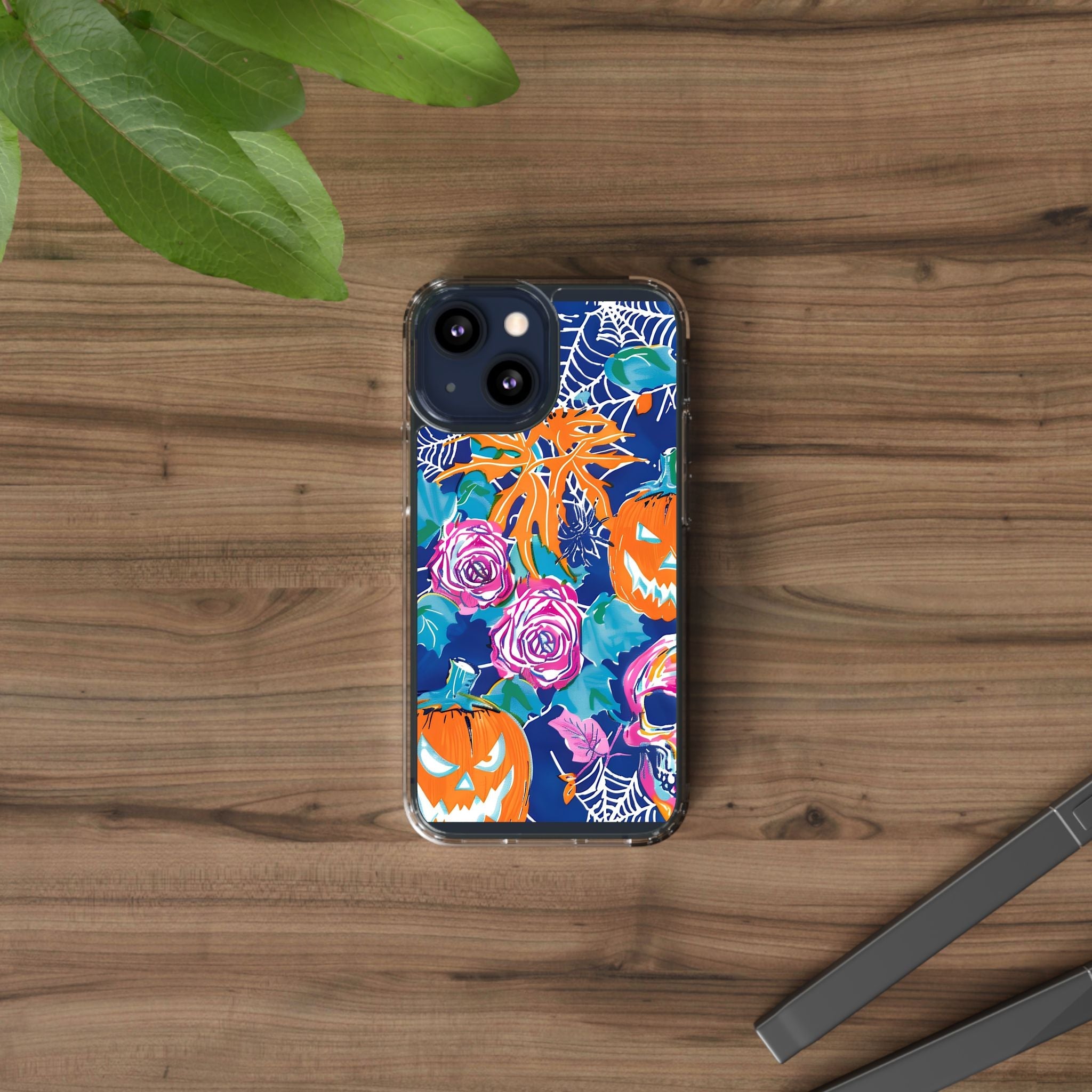 Colorful Halloween Clear Case, Artsulli - Art is Long, Life is Short, Phone Case, , , , , , ,