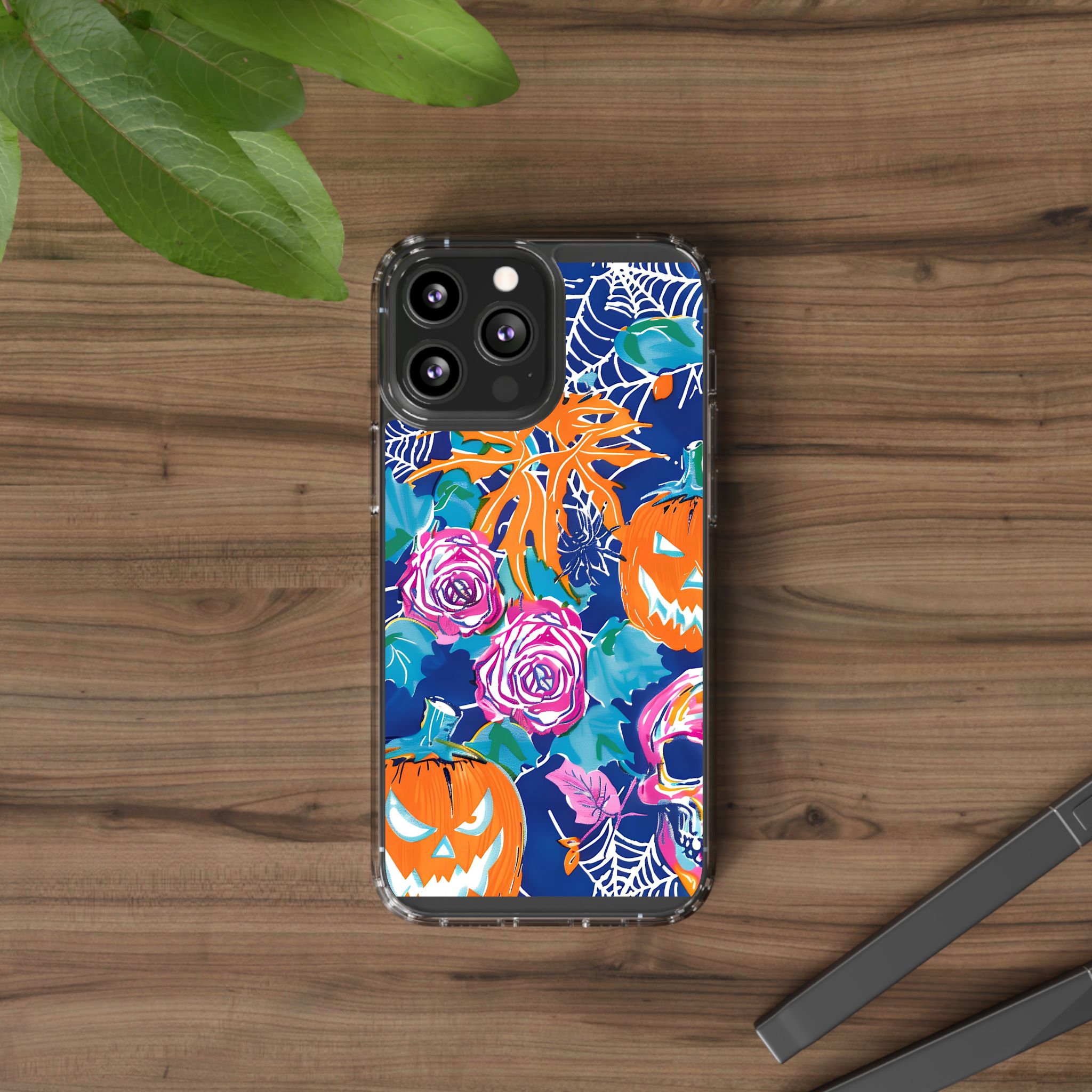 Colorful Halloween Clear Case, Artsulli - Art is Long, Life is Short, Phone Case, , , , , , ,