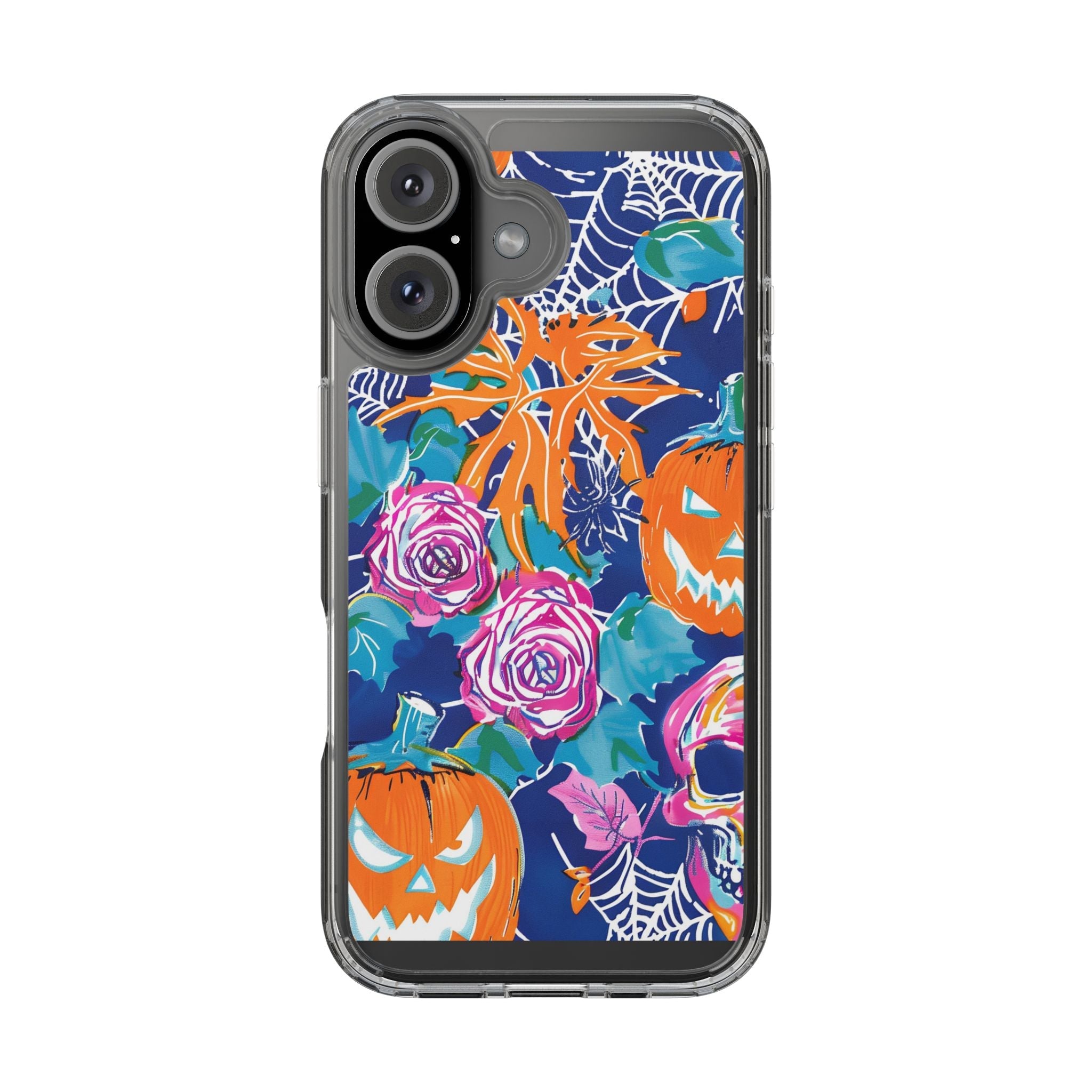 Colorful Halloween Clear Case, Artsulli - Art is Long, Life is Short, Phone Case, Size, iPhone 16, Surface, Without gift packaging, , , 26355668374504180816