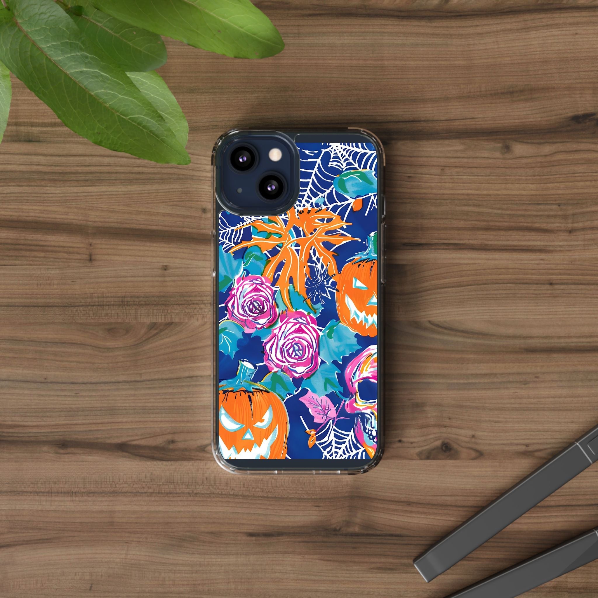 Colorful Halloween Clear Case, Artsulli - Art is Long, Life is Short, Phone Case, , , , , , ,