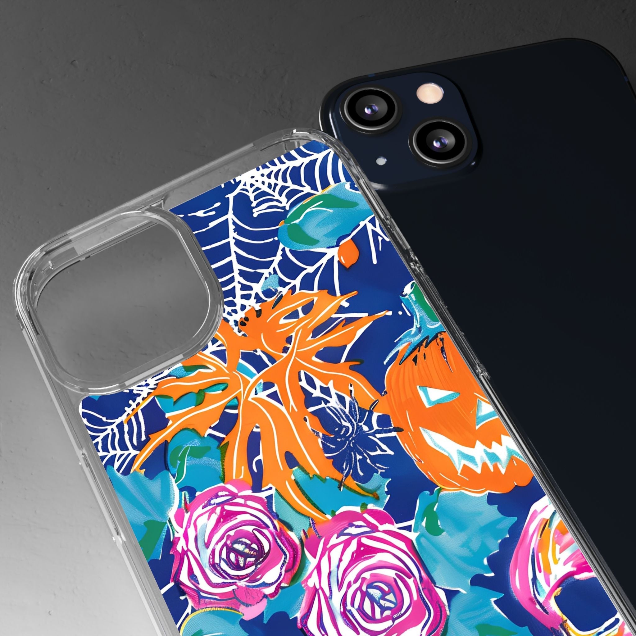 Colorful Halloween Clear Case, Artsulli - Art is Long, Life is Short, Phone Case, , , , , , ,