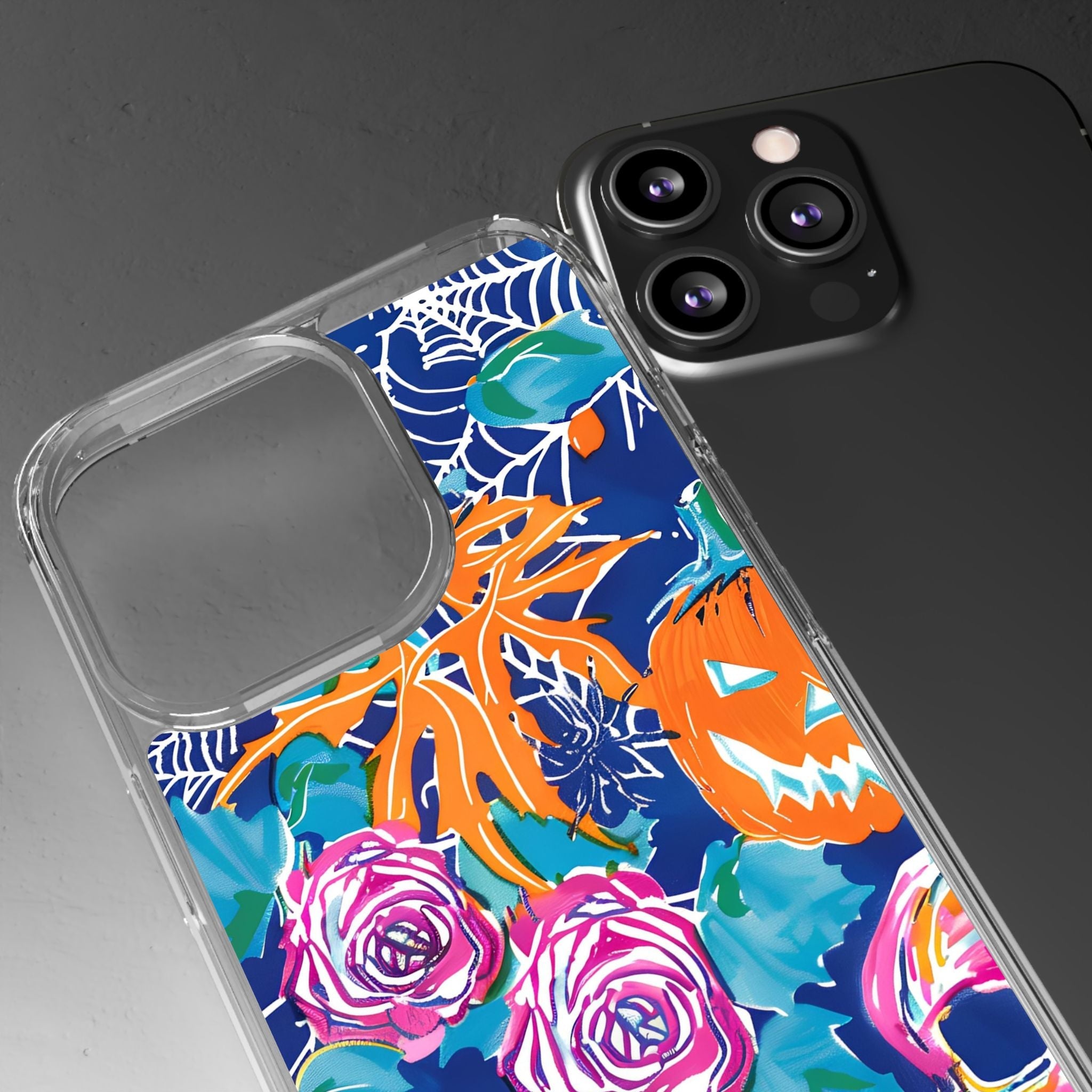 Colorful Halloween Clear Case, Artsulli - Art is Long, Life is Short, Phone Case, , , , , , ,