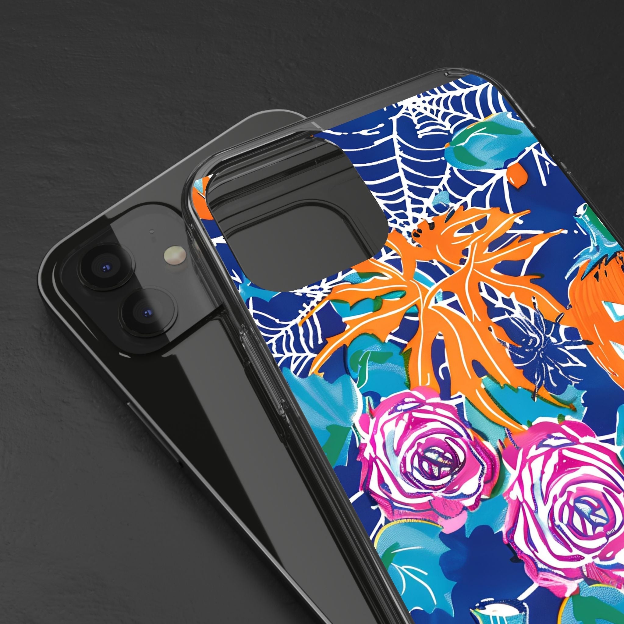 Colorful Halloween Clear Case, Artsulli - Art is Long, Life is Short, Phone Case, , , , , , ,