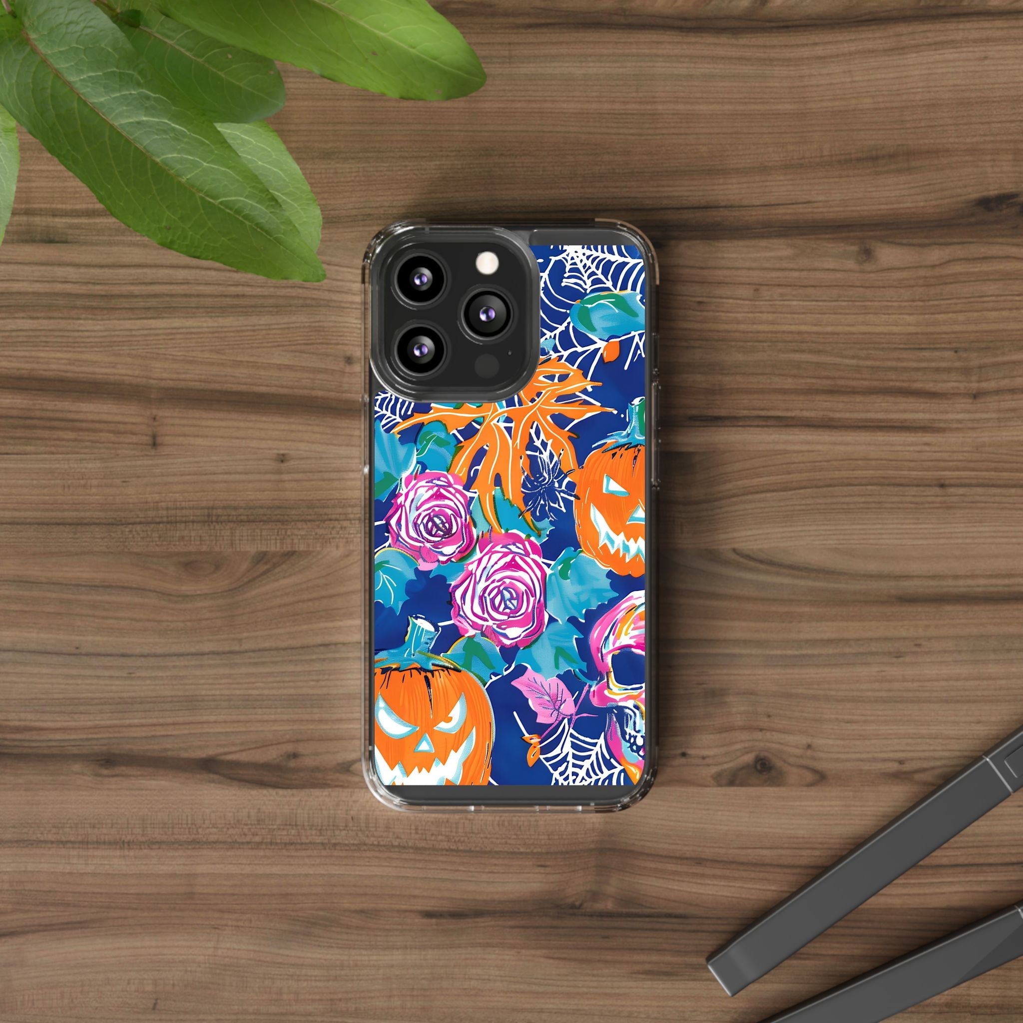 Colorful Halloween Clear Case, Artsulli - Art is Long, Life is Short, Phone Case, , , , , , ,