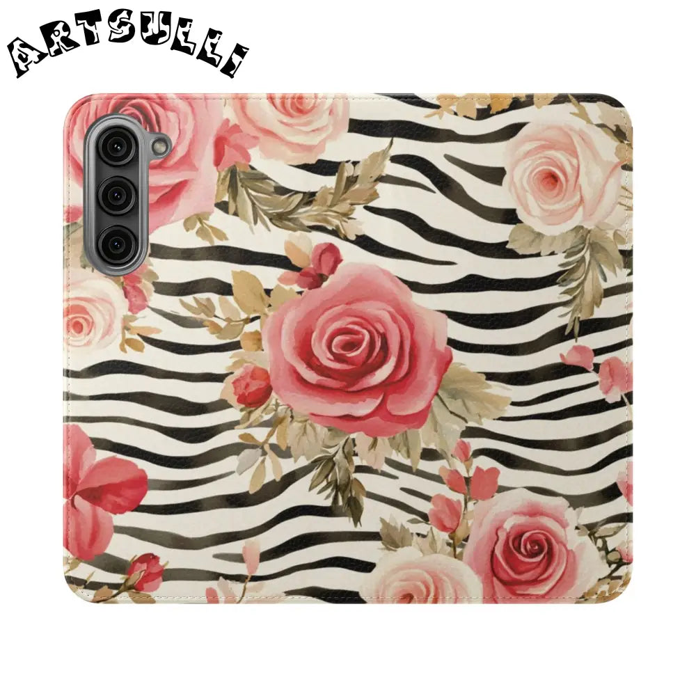 JAKKOUTTHEBXX Pink Floral Zebra Print Flip Case 2025