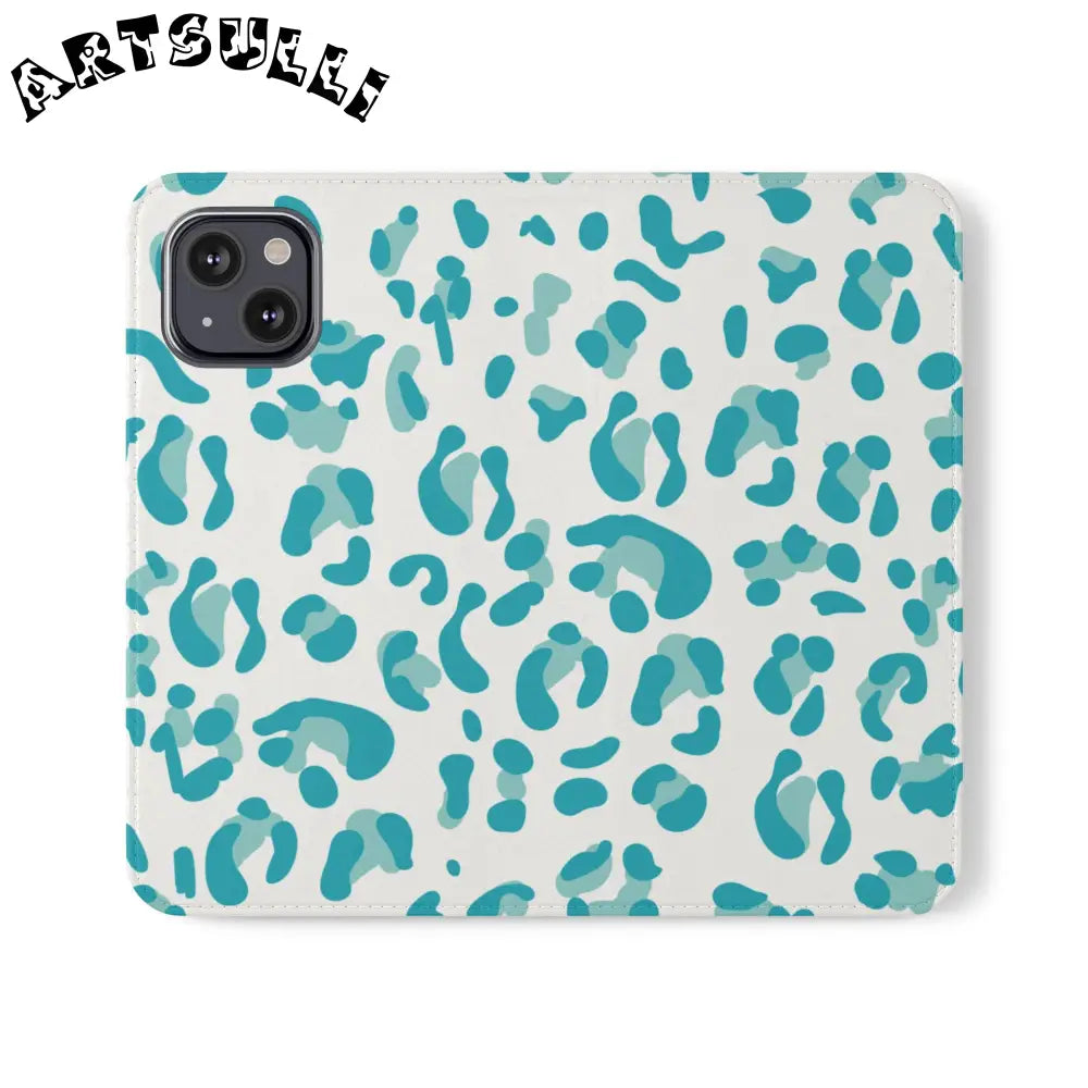JAKKOUTTHEBXX Teal Leopard Print Flip Cases 2025