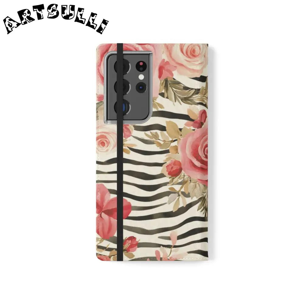 JAKKOUTTHEBXX Pink Floral Zebra Print Flip Case 2025