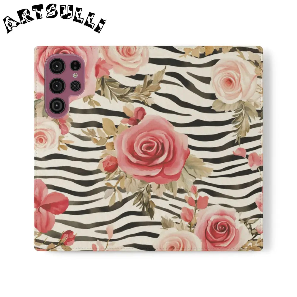 JAKKOUTTHEBXX Pink Floral Zebra Print Flip Case 2025