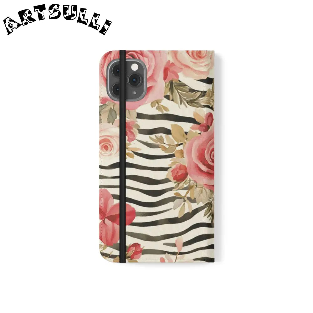 JAKKOUTTHEBXX Pink Floral Zebra Print Flip Case 2025