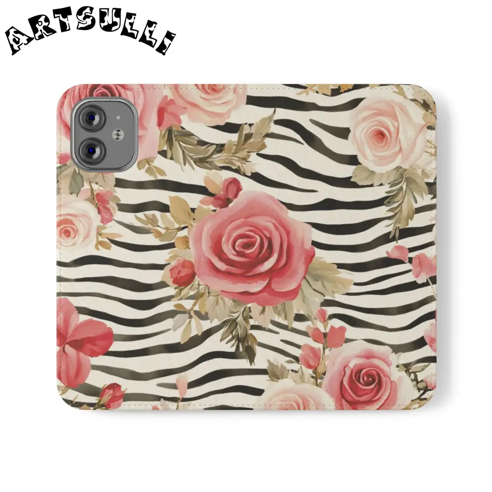 JAKKOUTTHEBXX Pink Floral Zebra Print Flip Case 2025