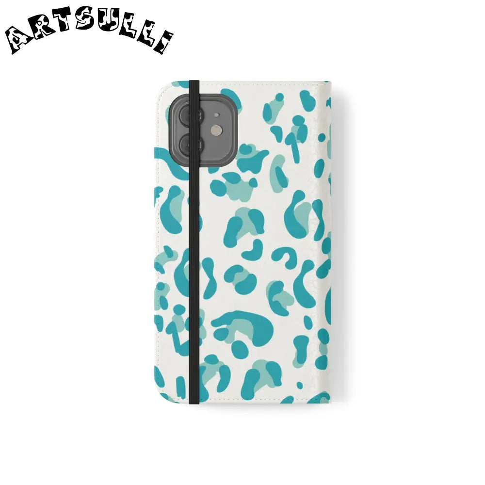 JAKKOUTTHEBXX Teal Leopard Print Flip Cases 2025