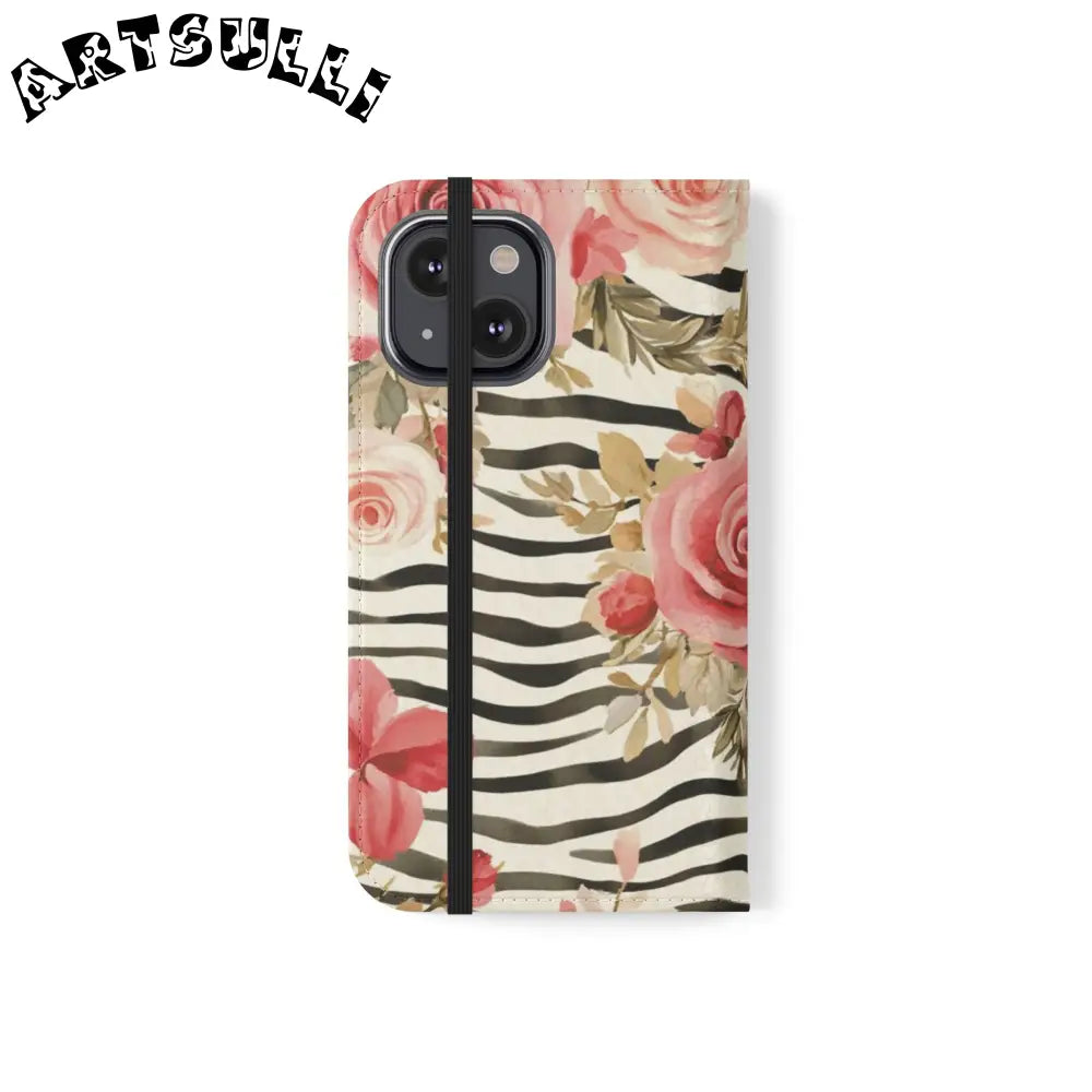 JAKKOUTTHEBXX Pink Floral Zebra Print Flip Case 2025