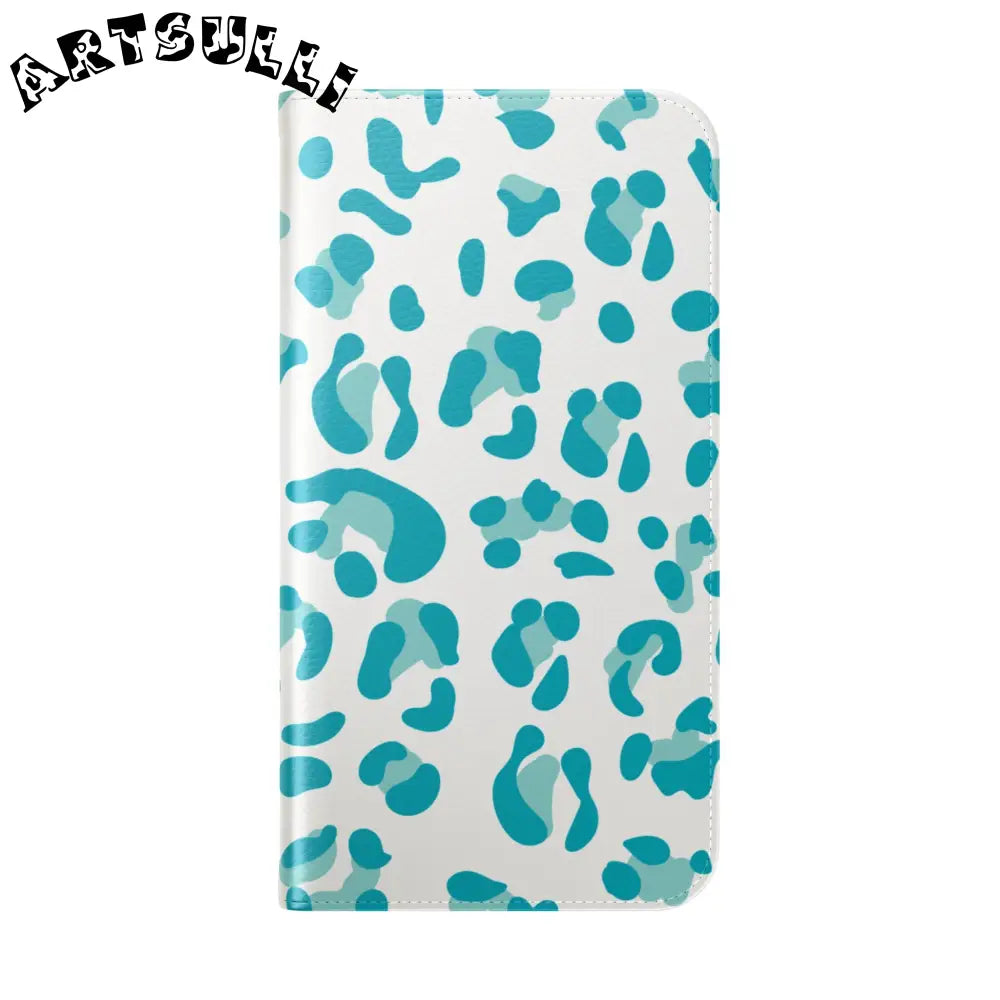 JAKKOUTTHEBXX Teal Leopard Print Flip Cases 2025