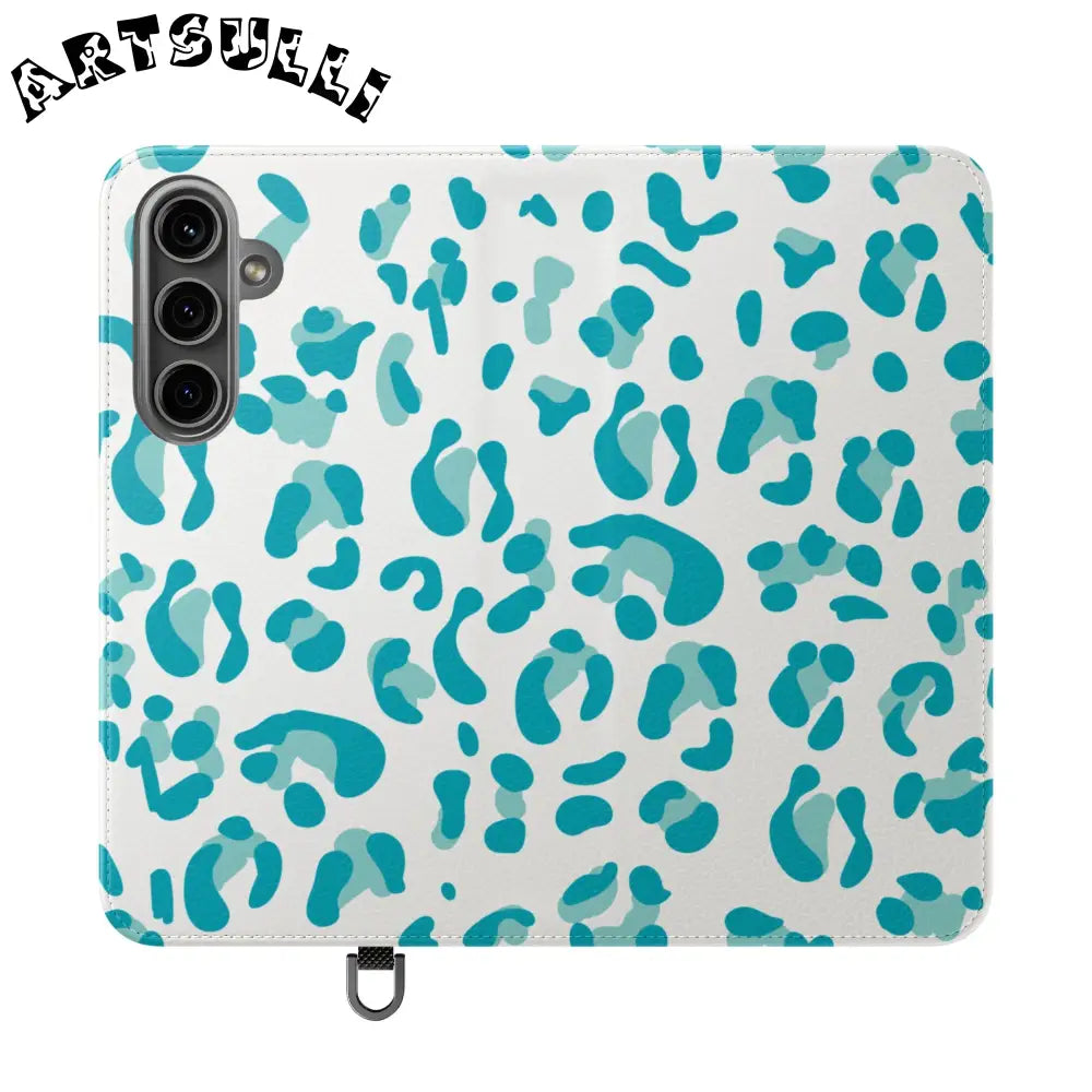 JAKKOUTTHEBXX Teal Leopard Print Flip Cases 2025
