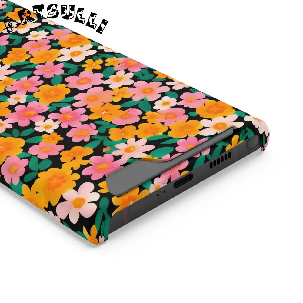 Floral Cardholder Phone Case, Artsulli - Art is Long, Life is Short, Phone Case, , , , , , ,