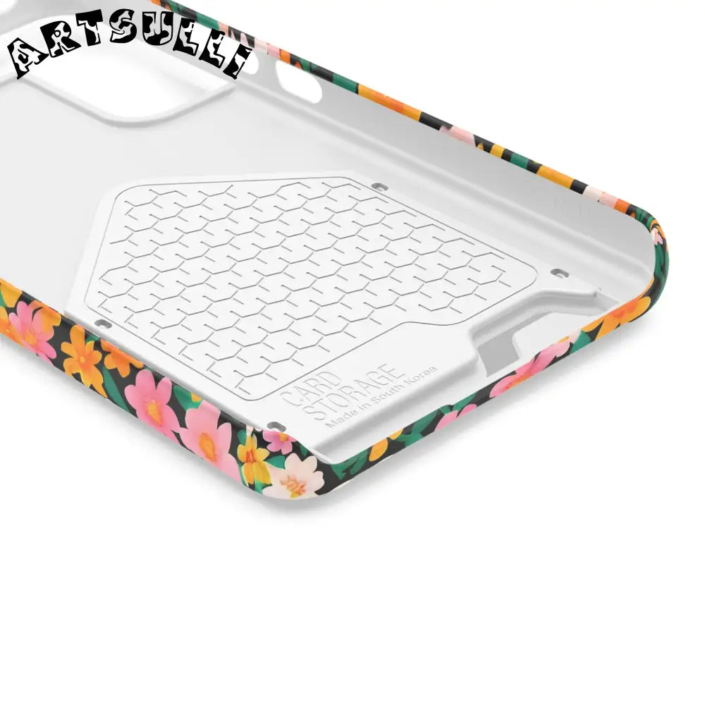 Floral Cardholder Phone Case, Artsulli - Art is Long, Life is Short, Phone Case, , , , , , ,