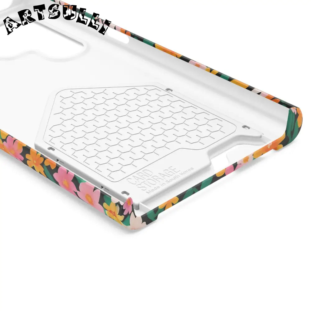 Floral Cardholder Phone Case, Artsulli - Art is Long, Life is Short, Phone Case, , , , , , ,