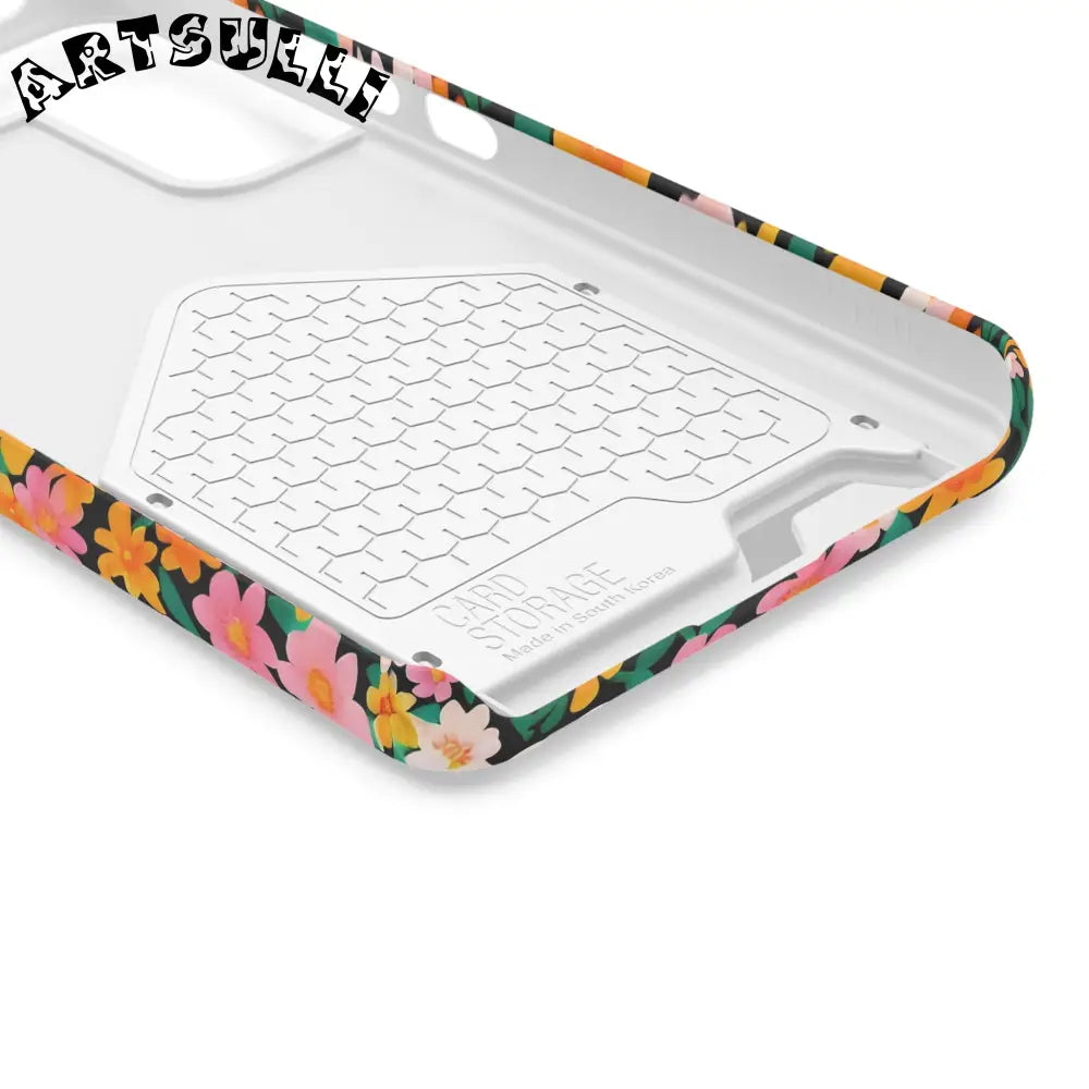 Floral Cardholder Phone Case, Artsulli - Art is Long, Life is Short, Phone Case, , , , , , ,