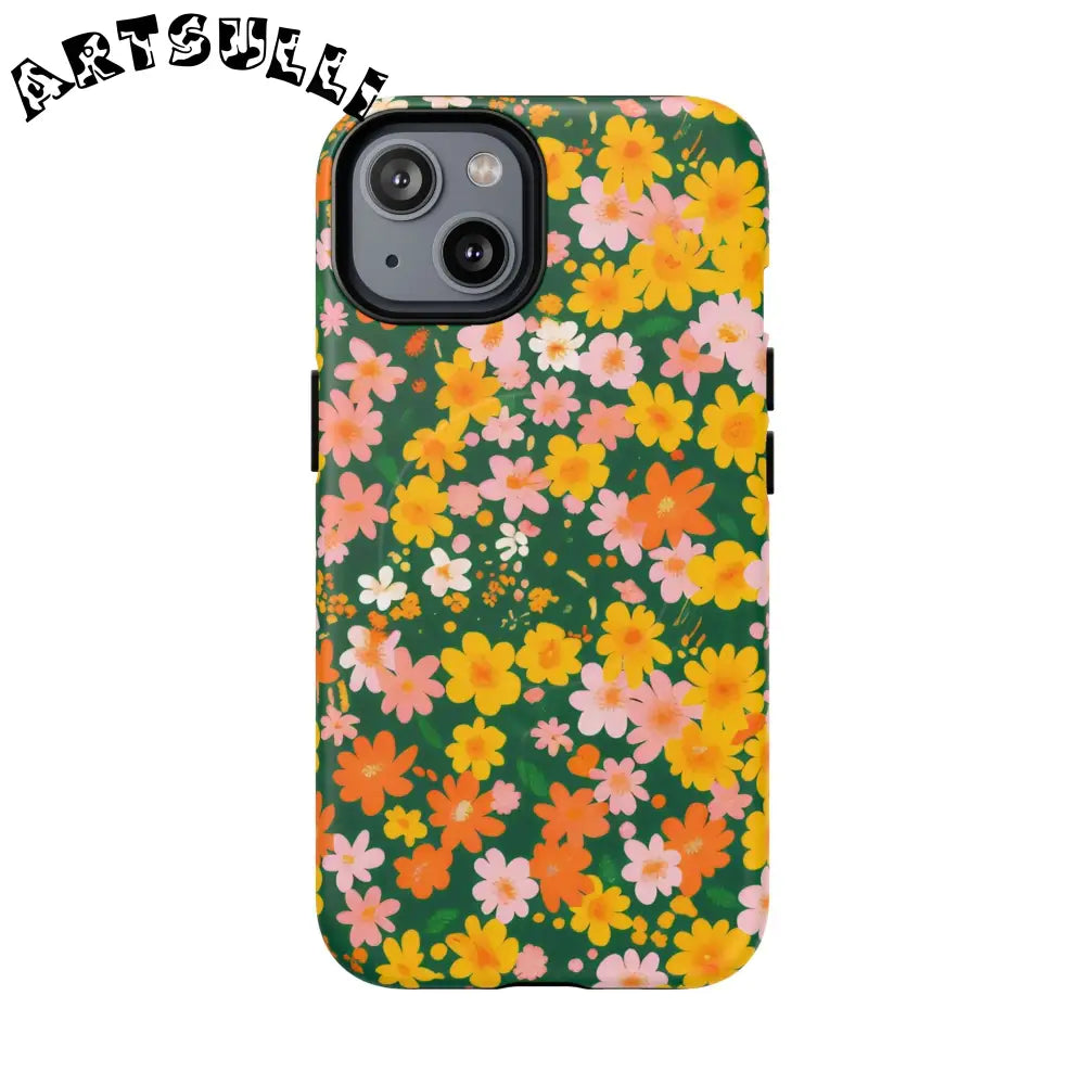Floral MagSafe iPhone Case, Artsulli - Art is Long, Life is Short, Phone Case, Size, iPhone 14, Surface, Matte, , , 57065019930258894379