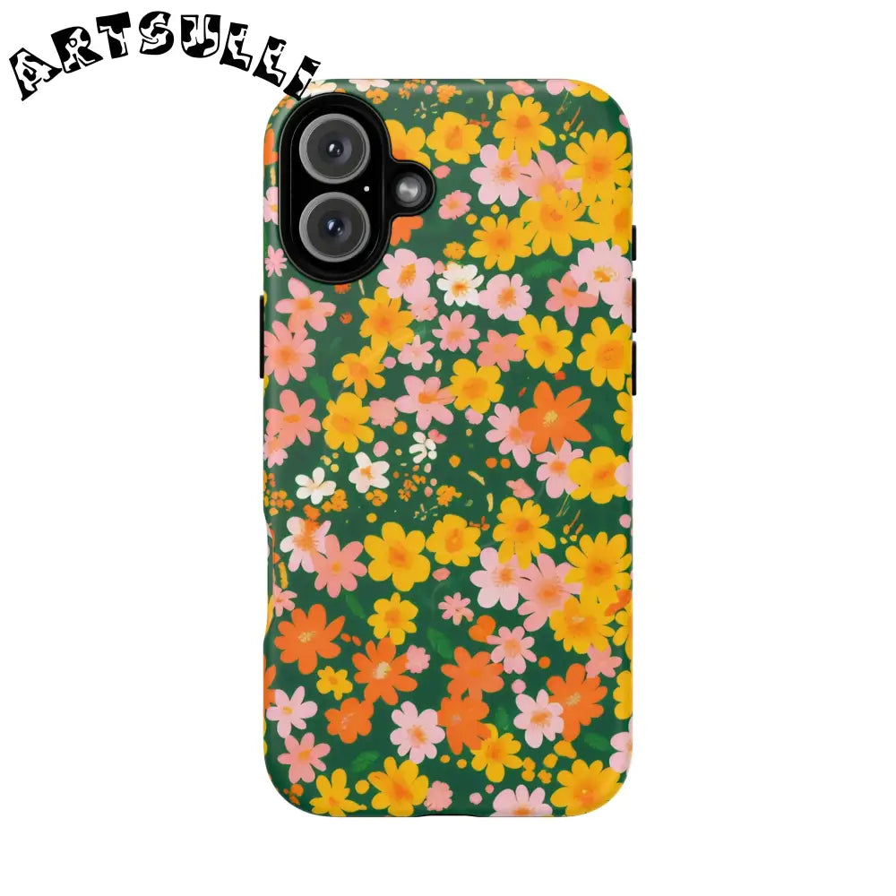Floral MagSafe iPhone Case, Artsulli - Art is Long, Life is Short, Phone Case, Size, iPhone 16 Plus, Surface, Matte, , , 33538291139302989874
